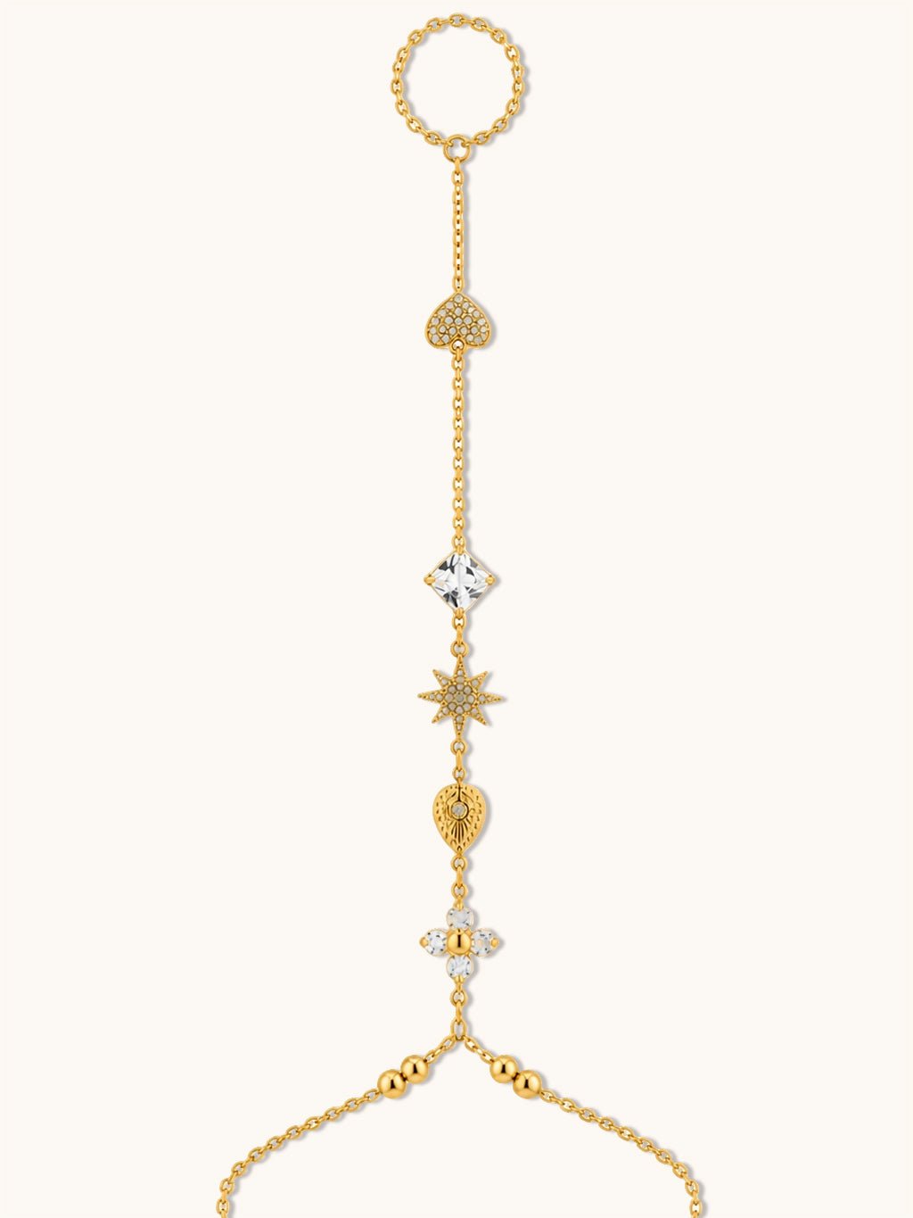 Celestial Bloom Handkette Gold - Dorose | Wasserresistent, kein Verfärben