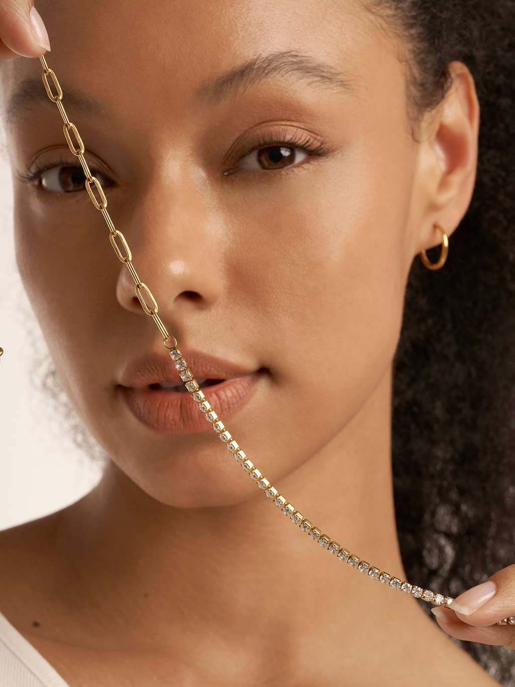 Charm Kette Zirkonia - Dorose | Wasserfester Schmuck, 18K vergoldet