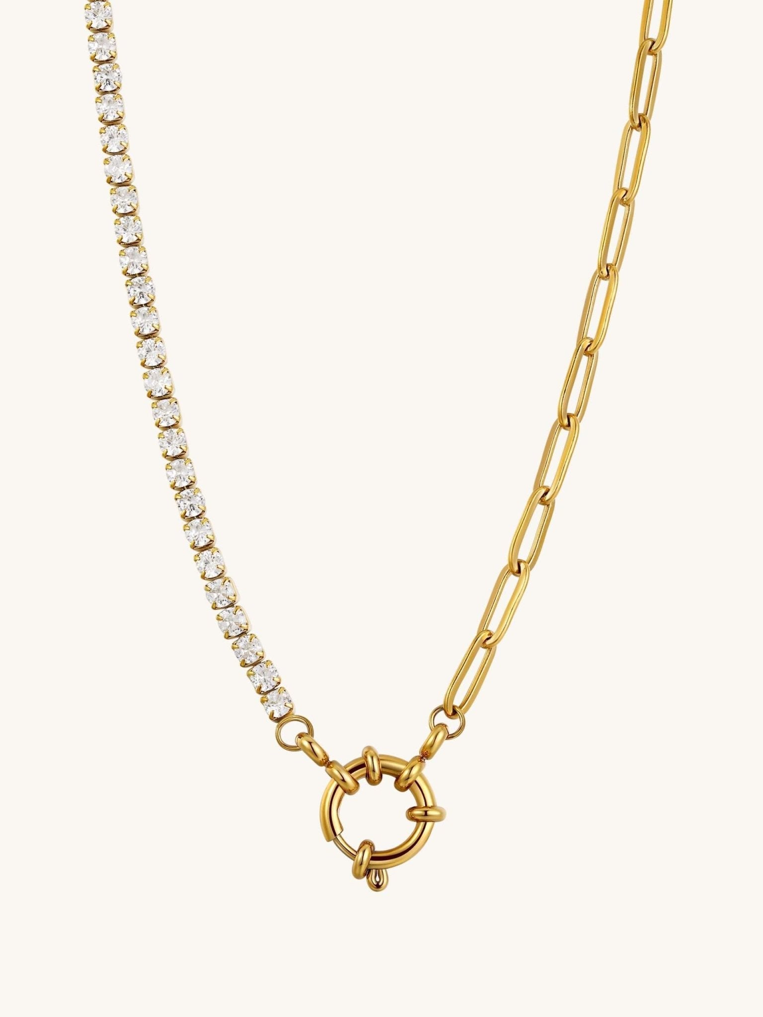 Charm Kette Zirkonia - Dorose | Wasserfester Schmuck, 18K vergoldet
