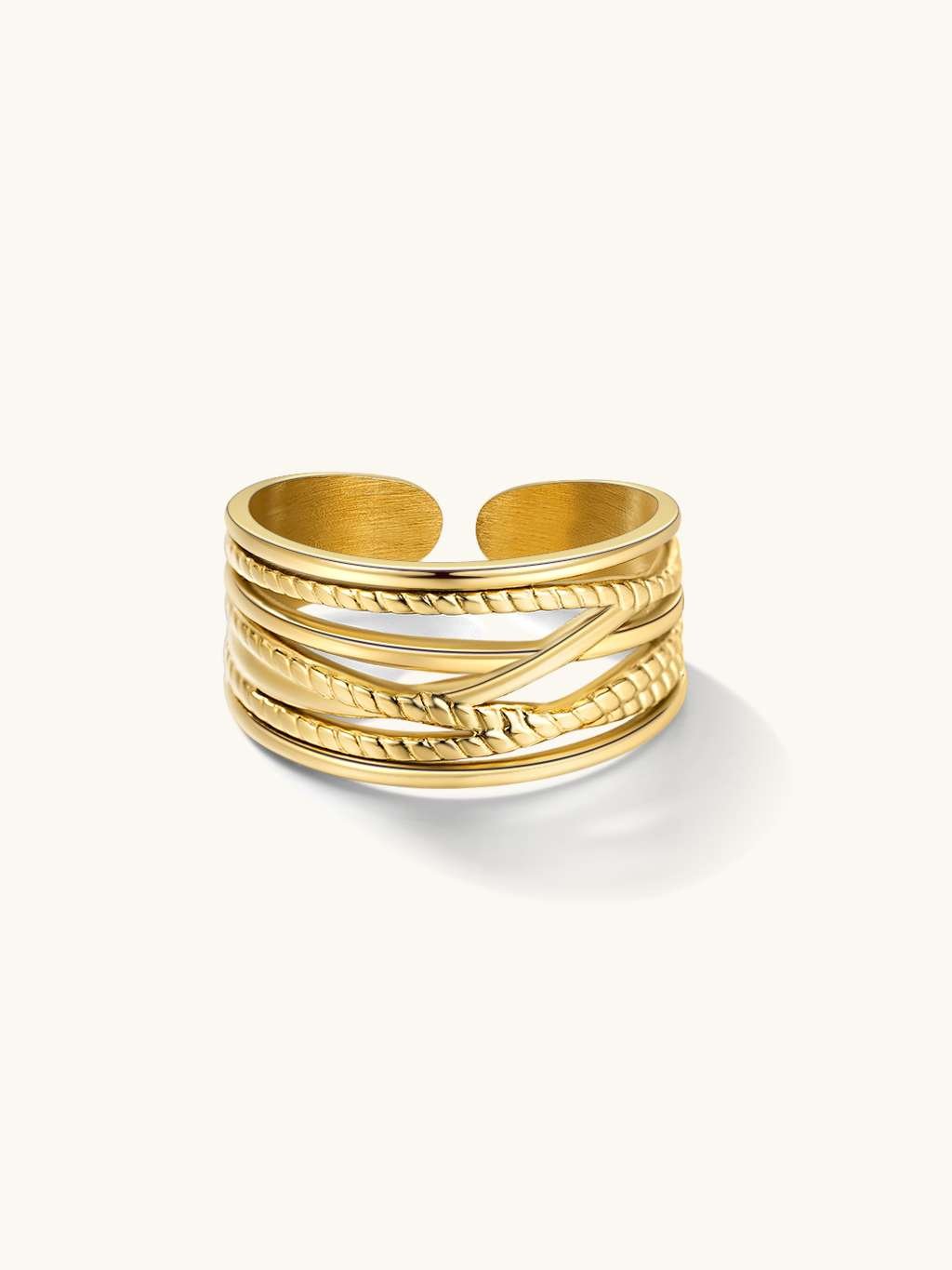 Charming String Ring - Dorose | Wasserfester Schmuck, 18K vergoldet