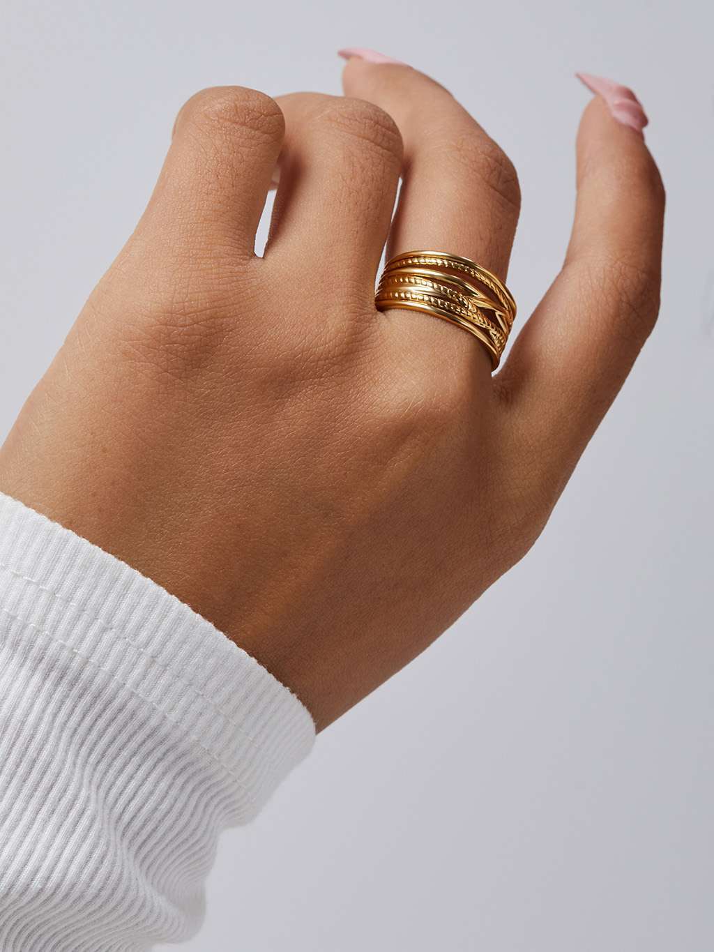 Charming String Ring - Dorose | Wasserfester Schmuck, 18K vergoldet
