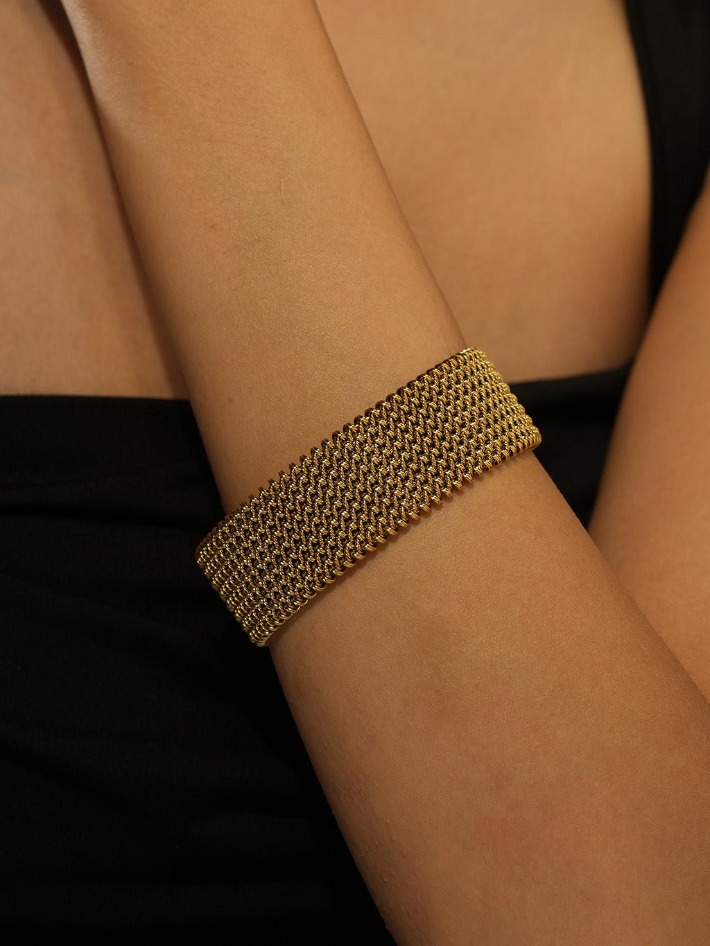 Chunky Braided Armband Gold - Dorose | Wasserresistent, kein Verfärben