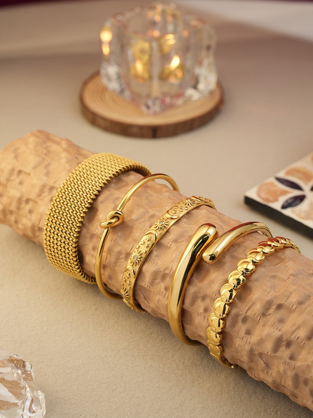 Chunky Braided Armband Gold - Dorose | Wasserresistent, kein Verfärben