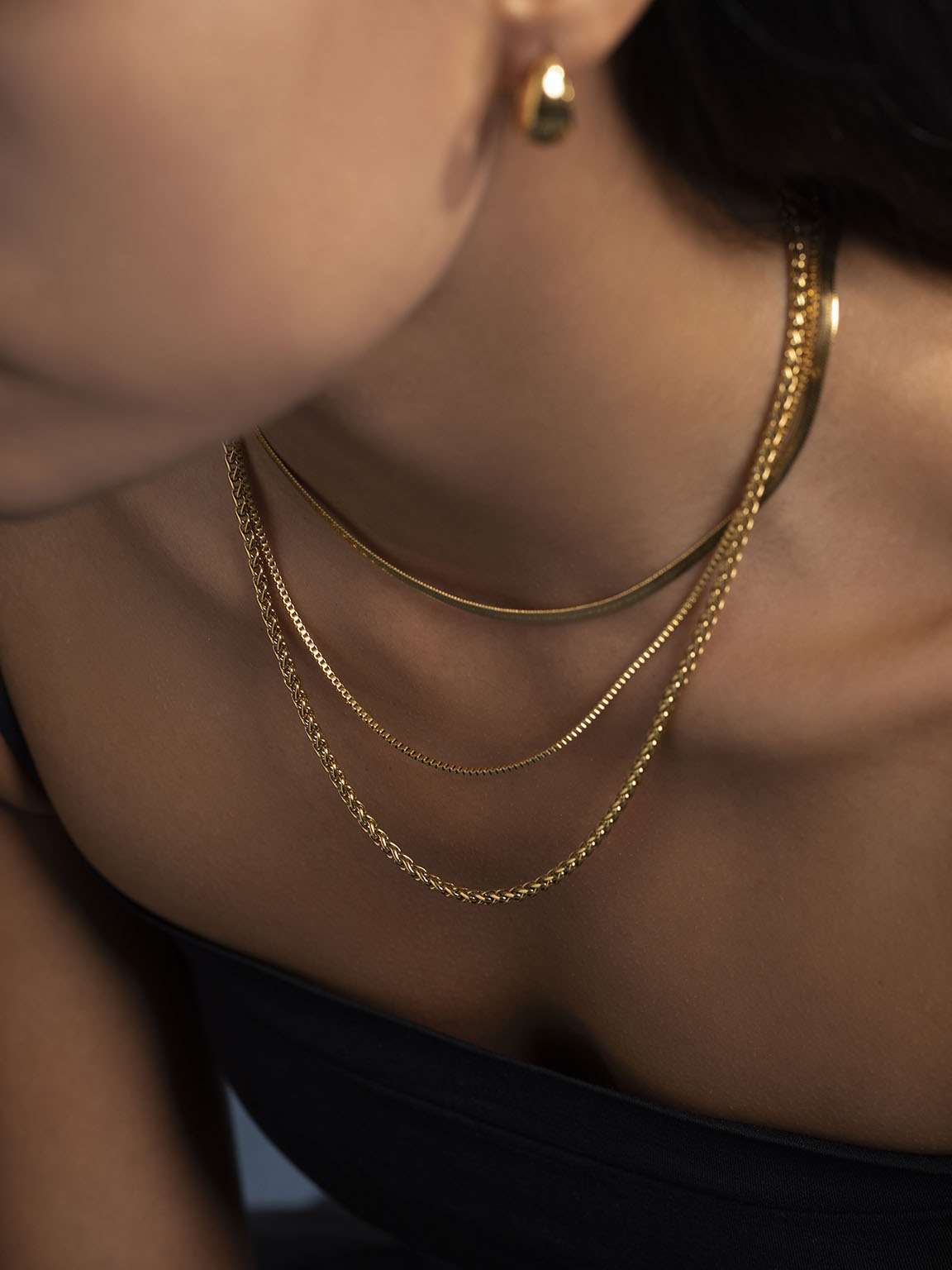 Chunky Twisted Kette Gold & Silber - Dorose | Wasserfester Schmuck, 18K vergoldet