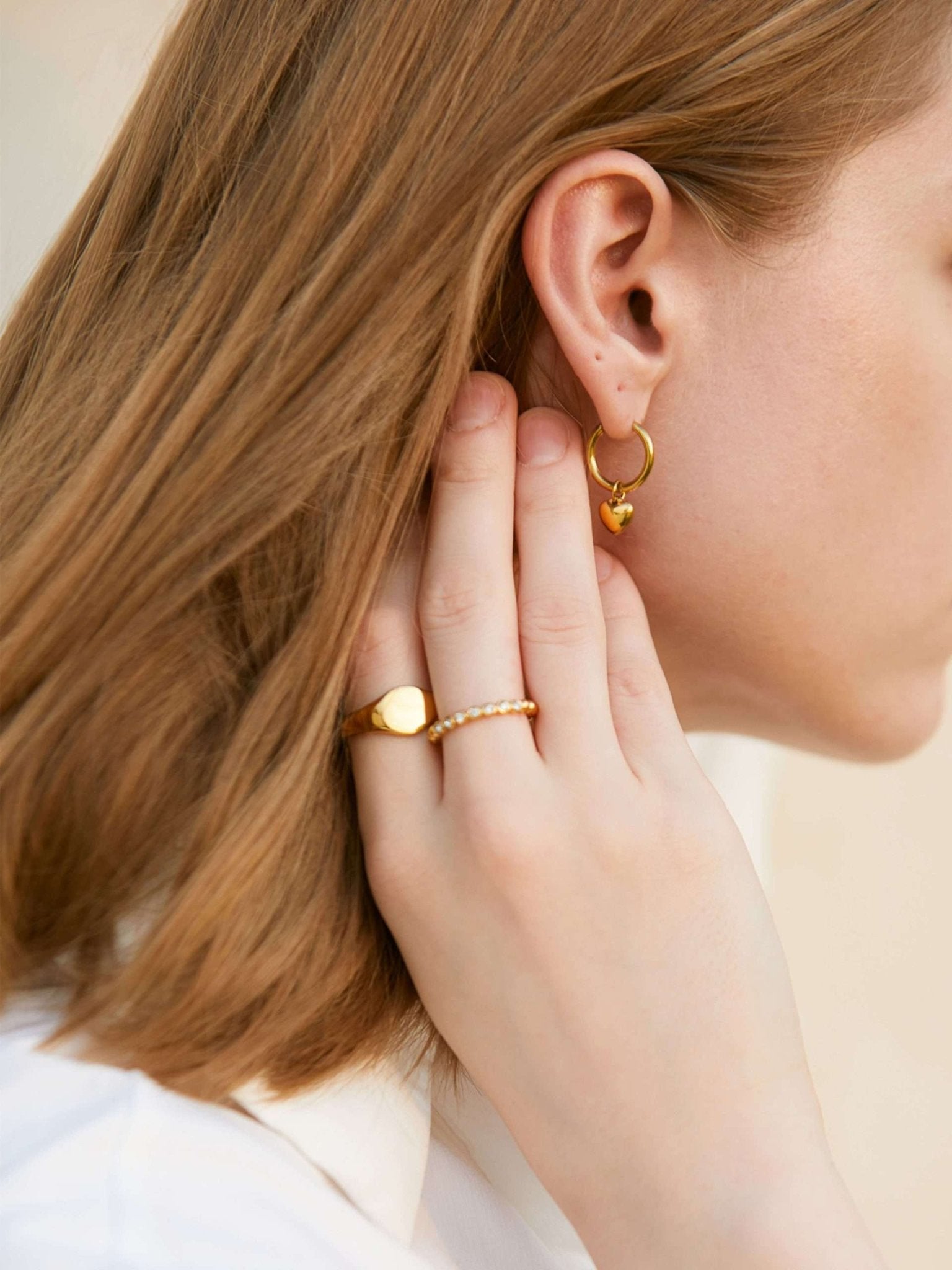 Classic Dot Ring mit Zirkonia Gold - Dorose | Wasserfester Schmuck, 18K vergoldet