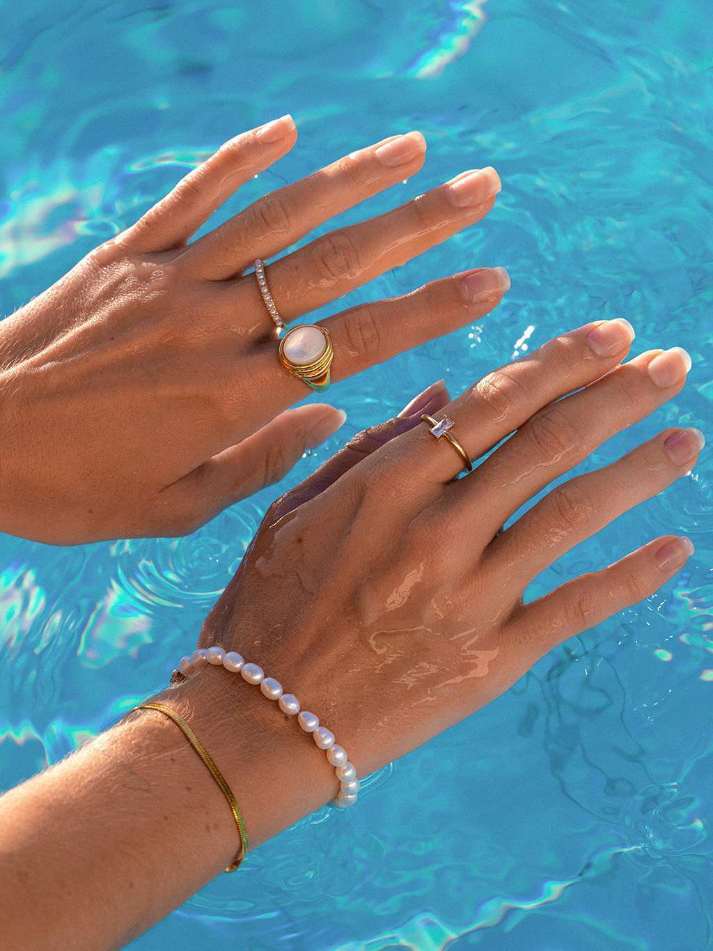 Classic Pearls Armband Gold - Dorose | Wasserfester Schmuck, 18K vergoldet