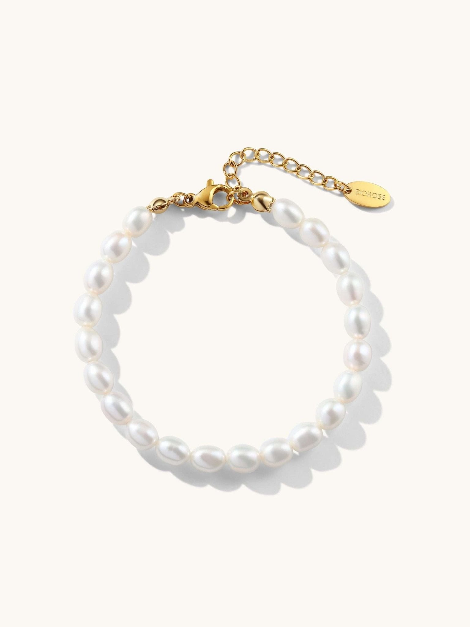 Classic Pearls Armband Gold - Dorose | Wasserfester Schmuck, 18K vergoldet