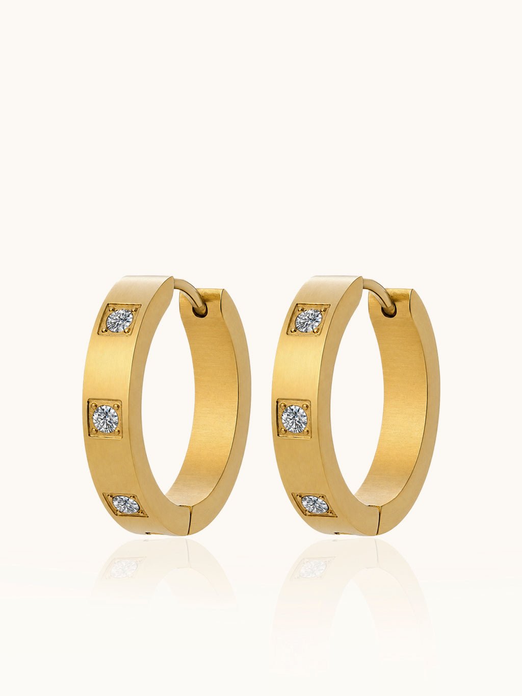 Classic Spark Creolen Gold - Dorose | Wasserresistent, kein Verfärben