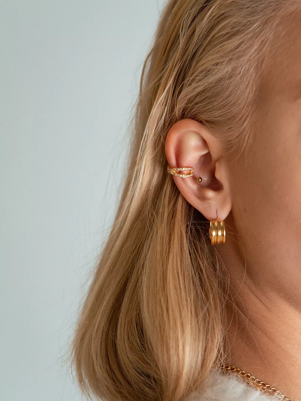 Classy Elegance Ohrringe Gold - Dorose | Wasserfester Schmuck, 18K vergoldet
