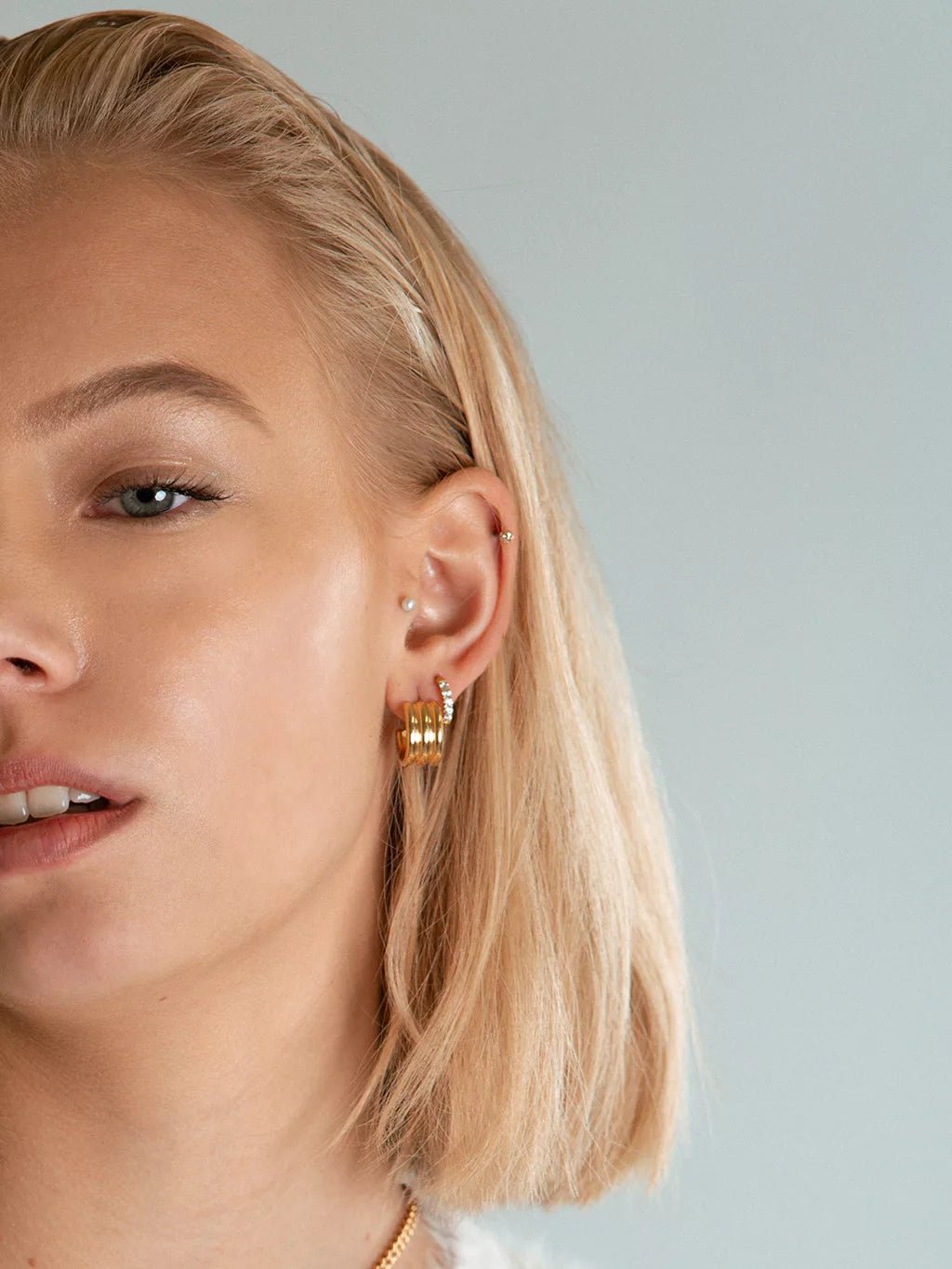 Classy Elegance Ohrringe Gold - Dorose | Wasserfester Schmuck, 18K vergoldet