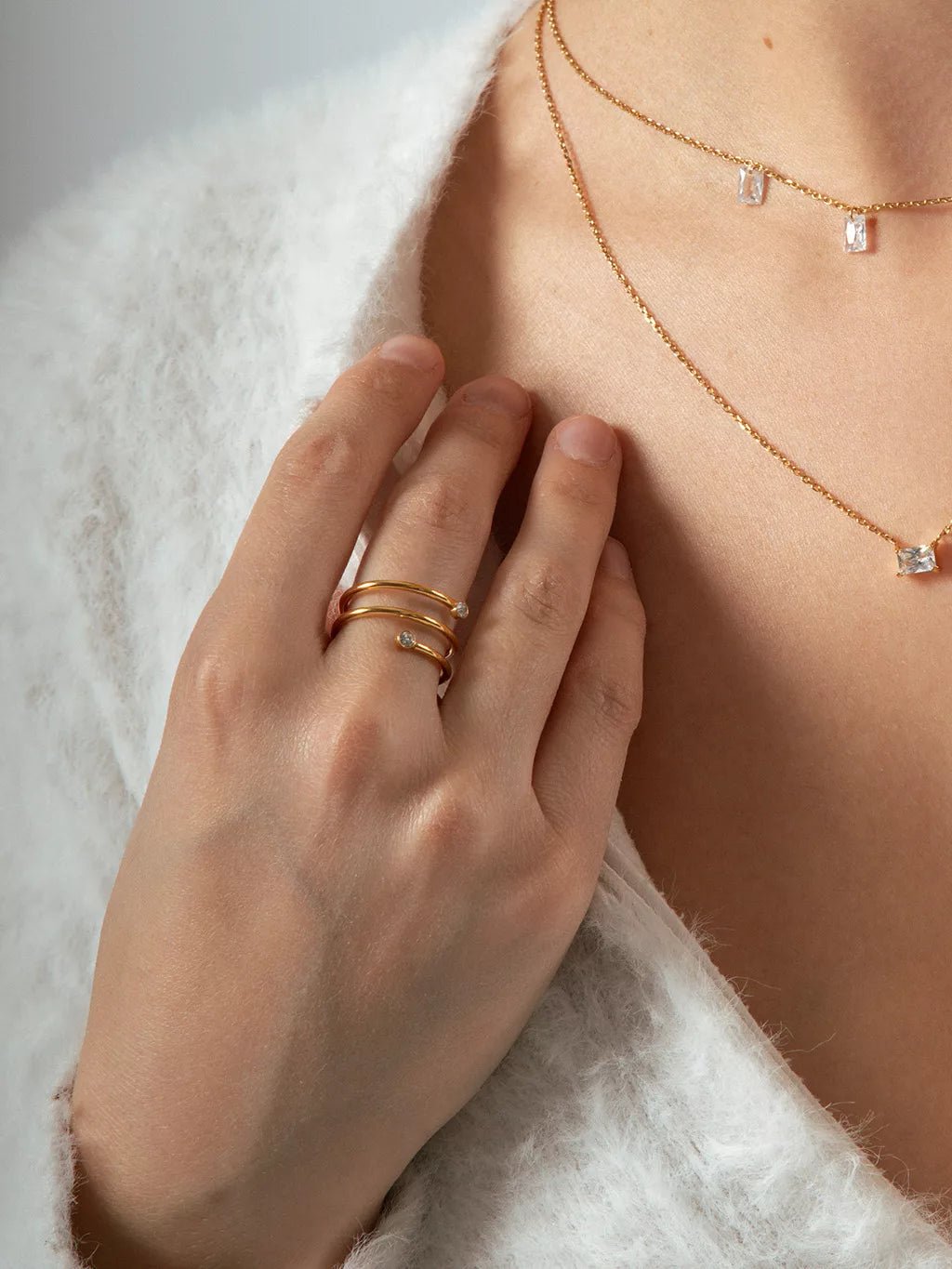 Coil Ring Gold & Silber - Dorose | Wasserfester Schmuck, 18K vergoldet