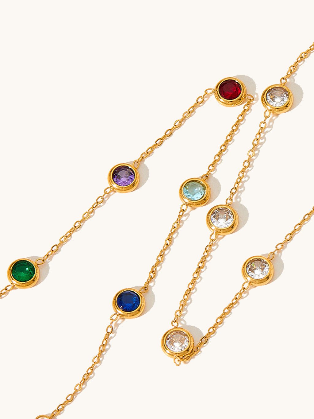 Colorful Armband Orient Zirkonia Gold - Dorose | Wasserfester Schmuck
