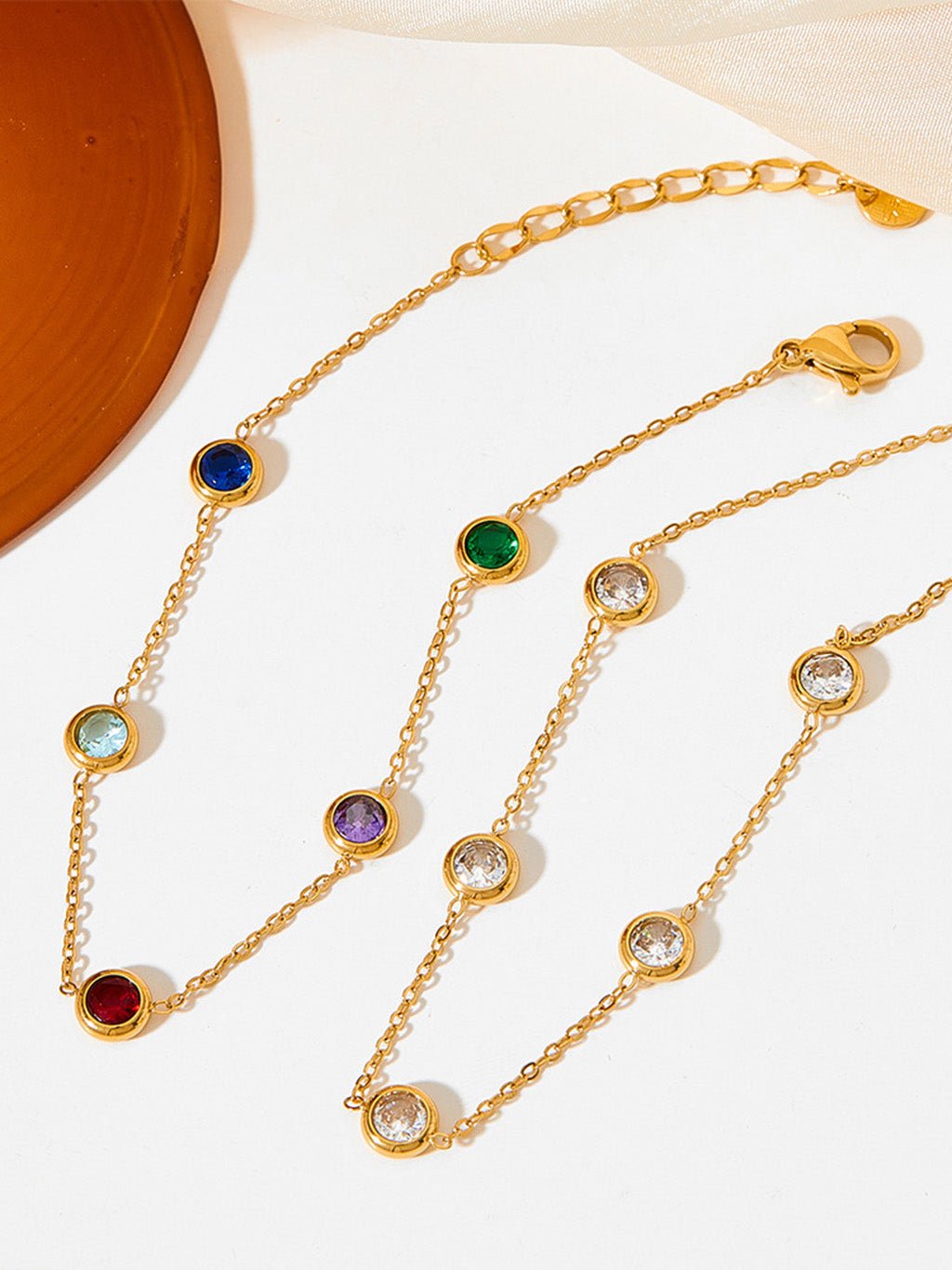 Colorful Armband Orient Zirkonia Gold - Dorose | Wasserfester Schmuck