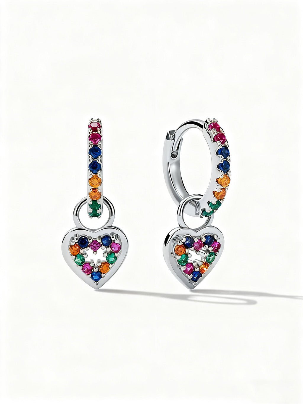 Colorful Heart Ohrringe Gold Silber - Dorose | Wasserresistent, kein Verfärben