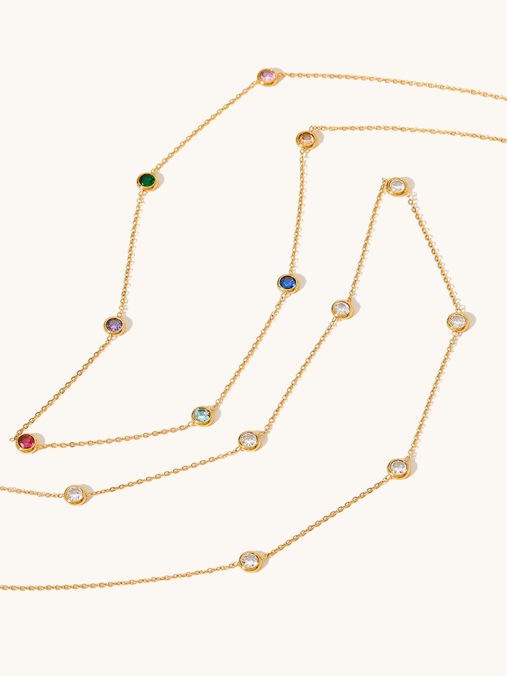 Colorful Kette Orient Zirkonia Gold - Dorose | Wasserresistent, kein Verfärben
