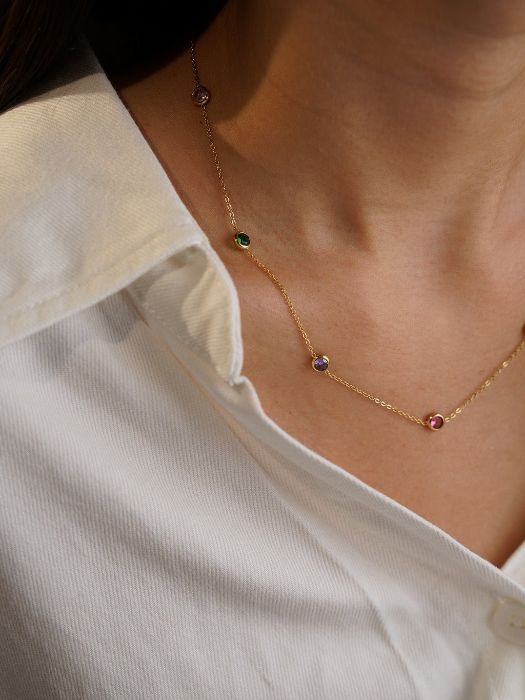 Colorful Kette Orient Zirkonia Gold - Dorose | Wasserresistent, kein Verfärben