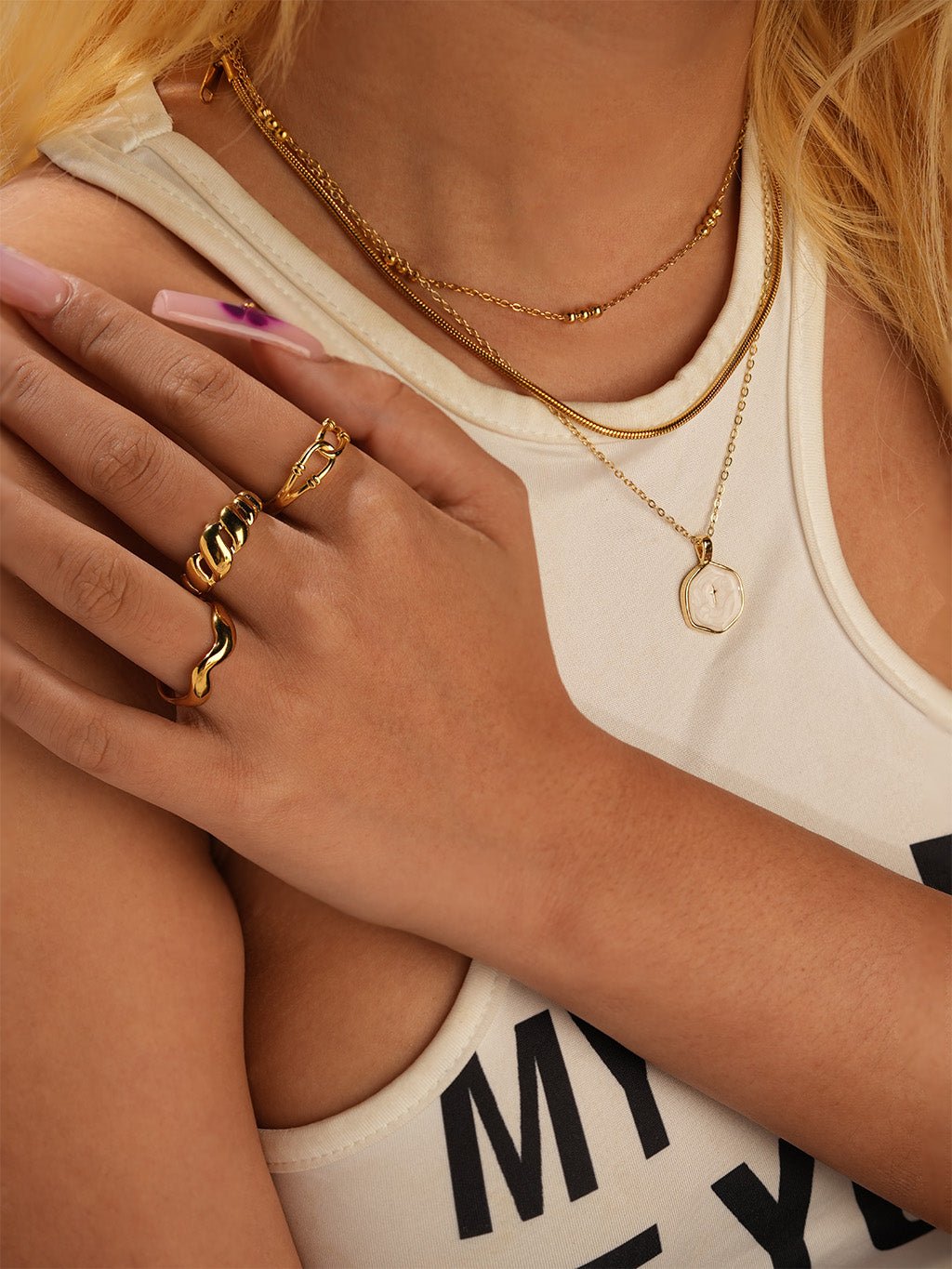 Croissant - Ring Gold - Dorose | Wasserresistent, kein Verfärben