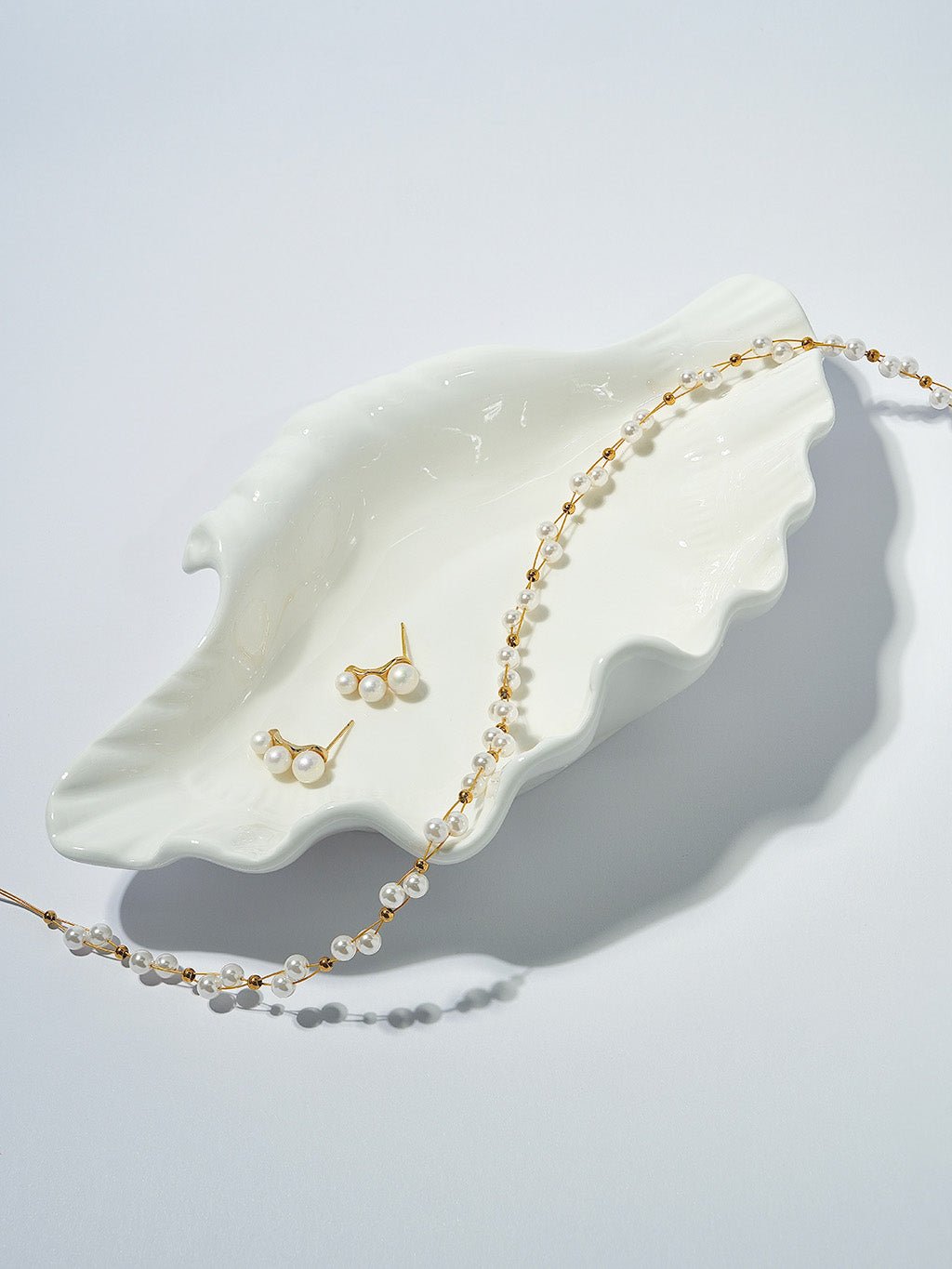 Cross Pearls Kette Gold - Dorose | Wasserresistent, kein Verfärben