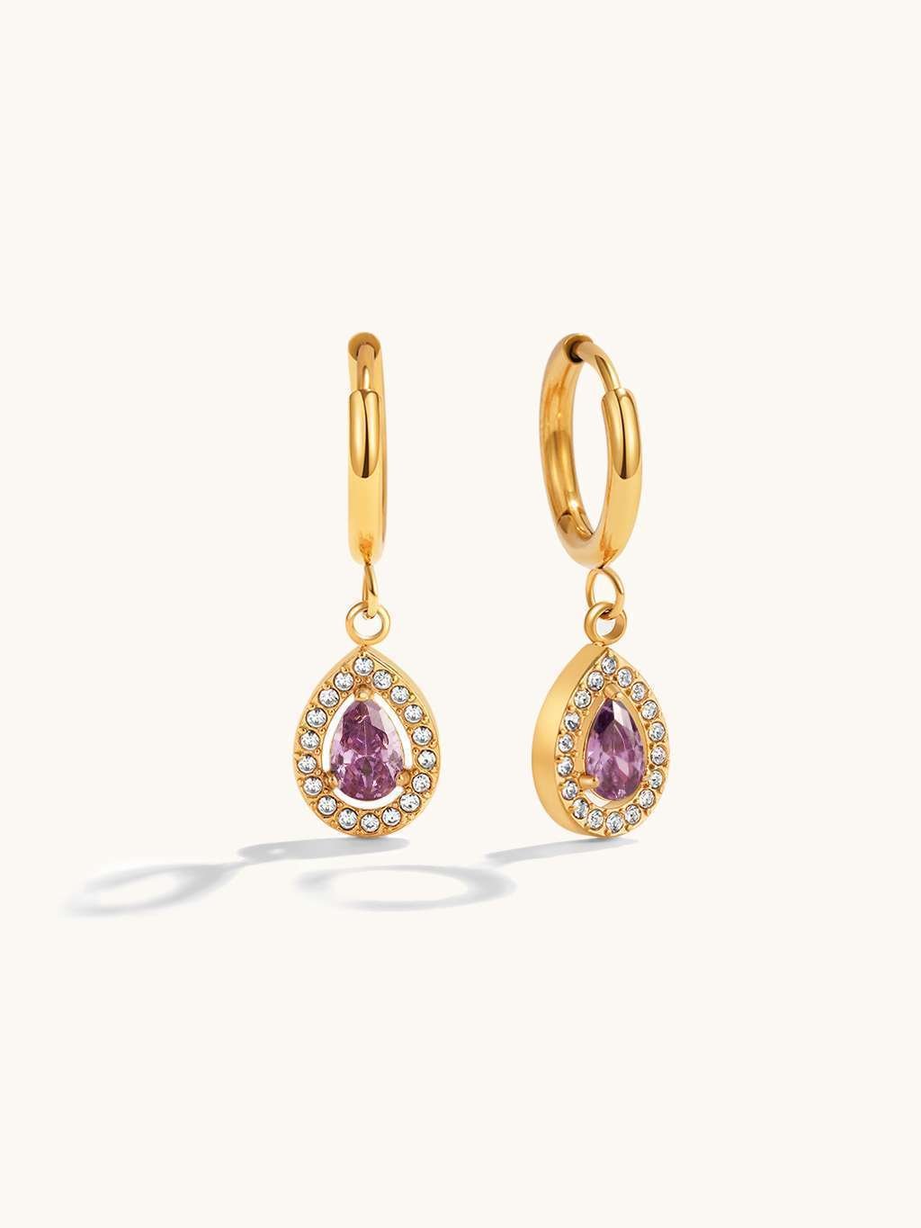 Dazzling Grace Ohrringe Gold 10mm - Dorose | Wasserfester Schmuck, 18K vergoldet