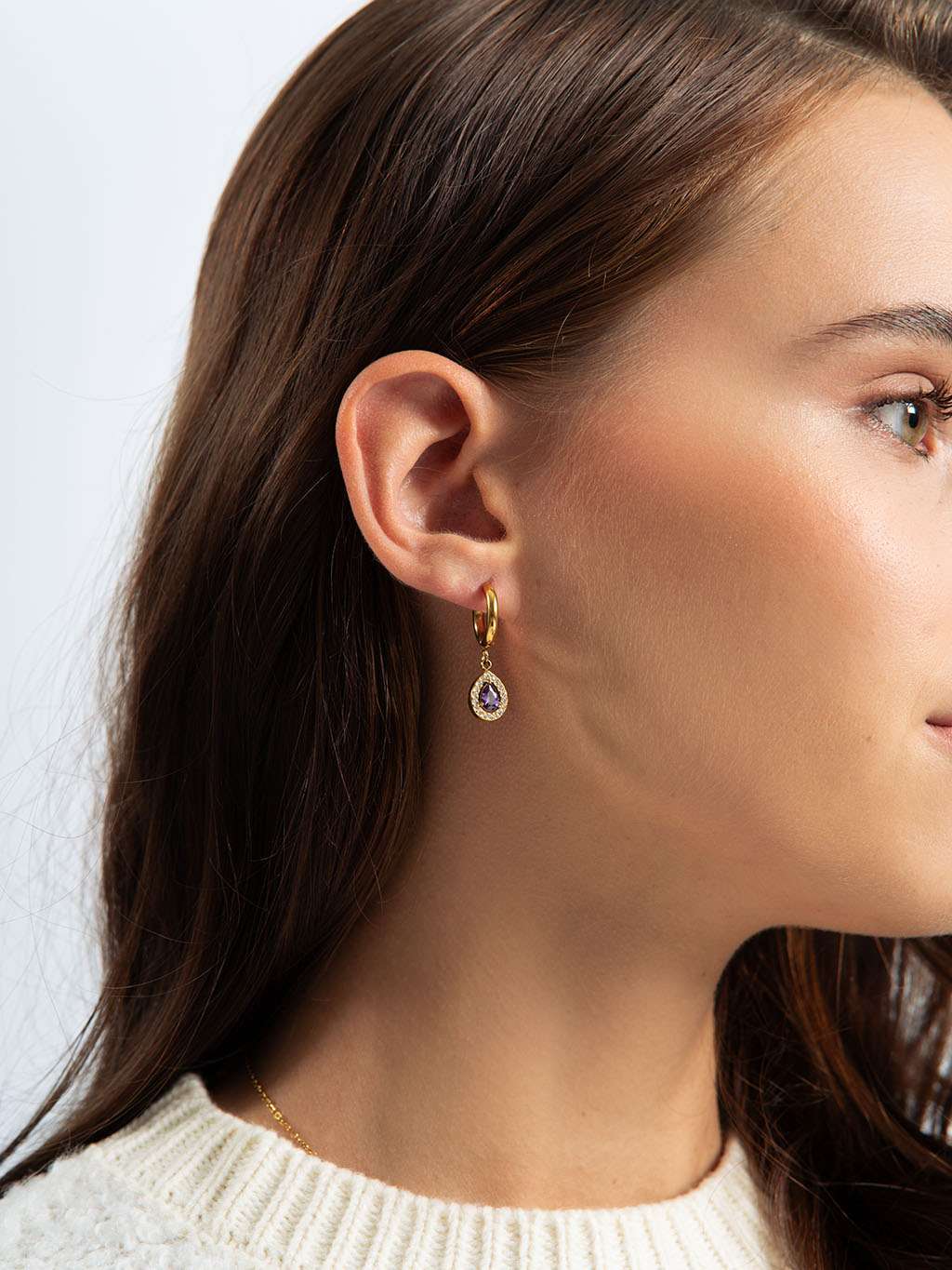 Dazzling Grace Ohrringe Gold 10mm - Dorose | Wasserfester Schmuck, 18K vergoldet