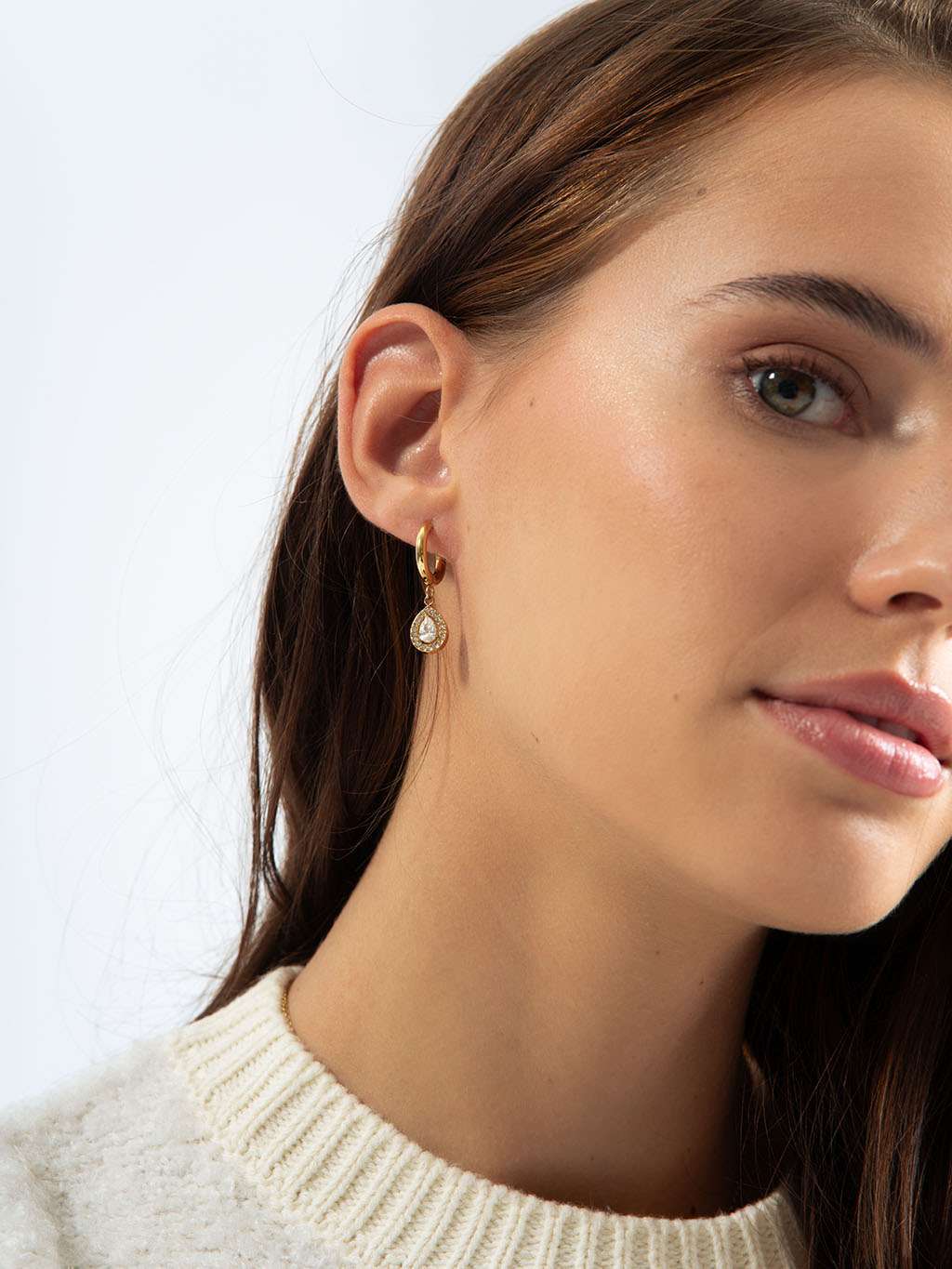 Dazzling Grace Ohrringe Gold 10mm - Dorose | Wasserfester Schmuck, 18K vergoldet