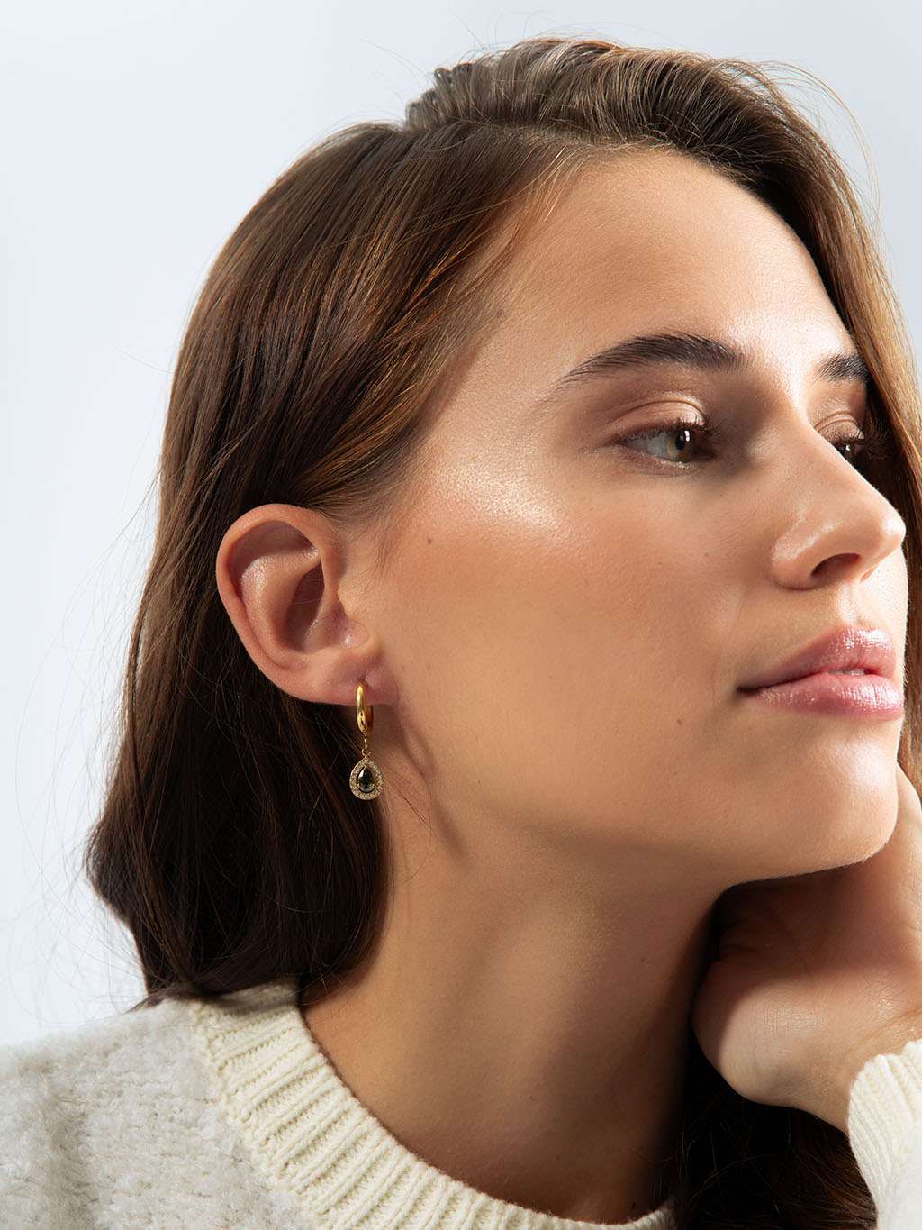 Dazzling Grace Ohrringe Gold 10mm - Dorose | Wasserfester Schmuck, 18K vergoldet