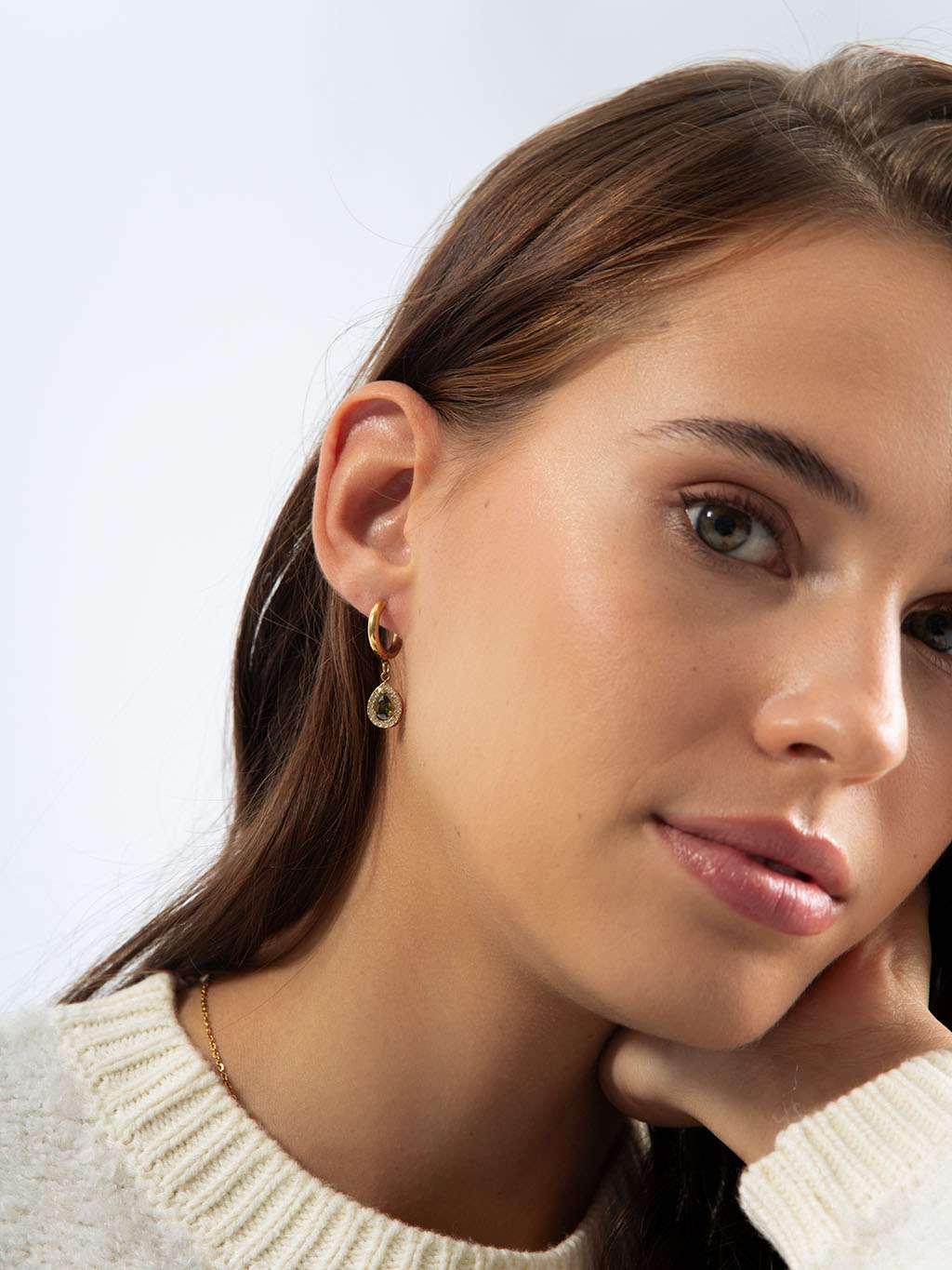 Dazzling Grace Ohrringe Gold 10mm - Dorose | Wasserfester Schmuck, 18K vergoldet