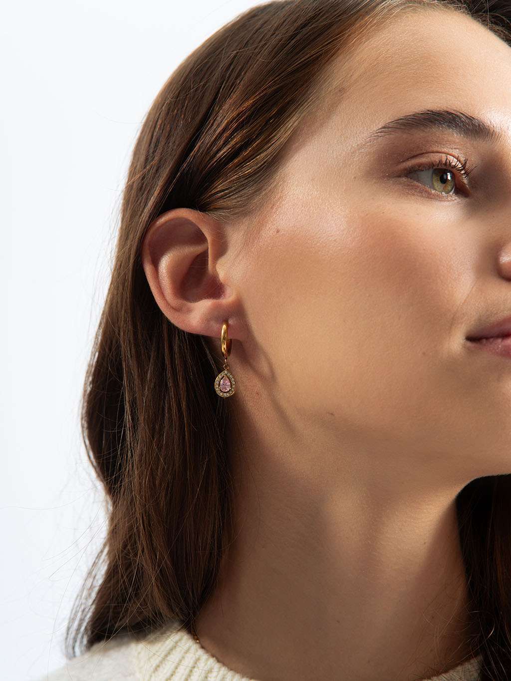 Dazzling Grace Ohrringe Gold 10mm - Dorose | Wasserfester Schmuck, 18K vergoldet