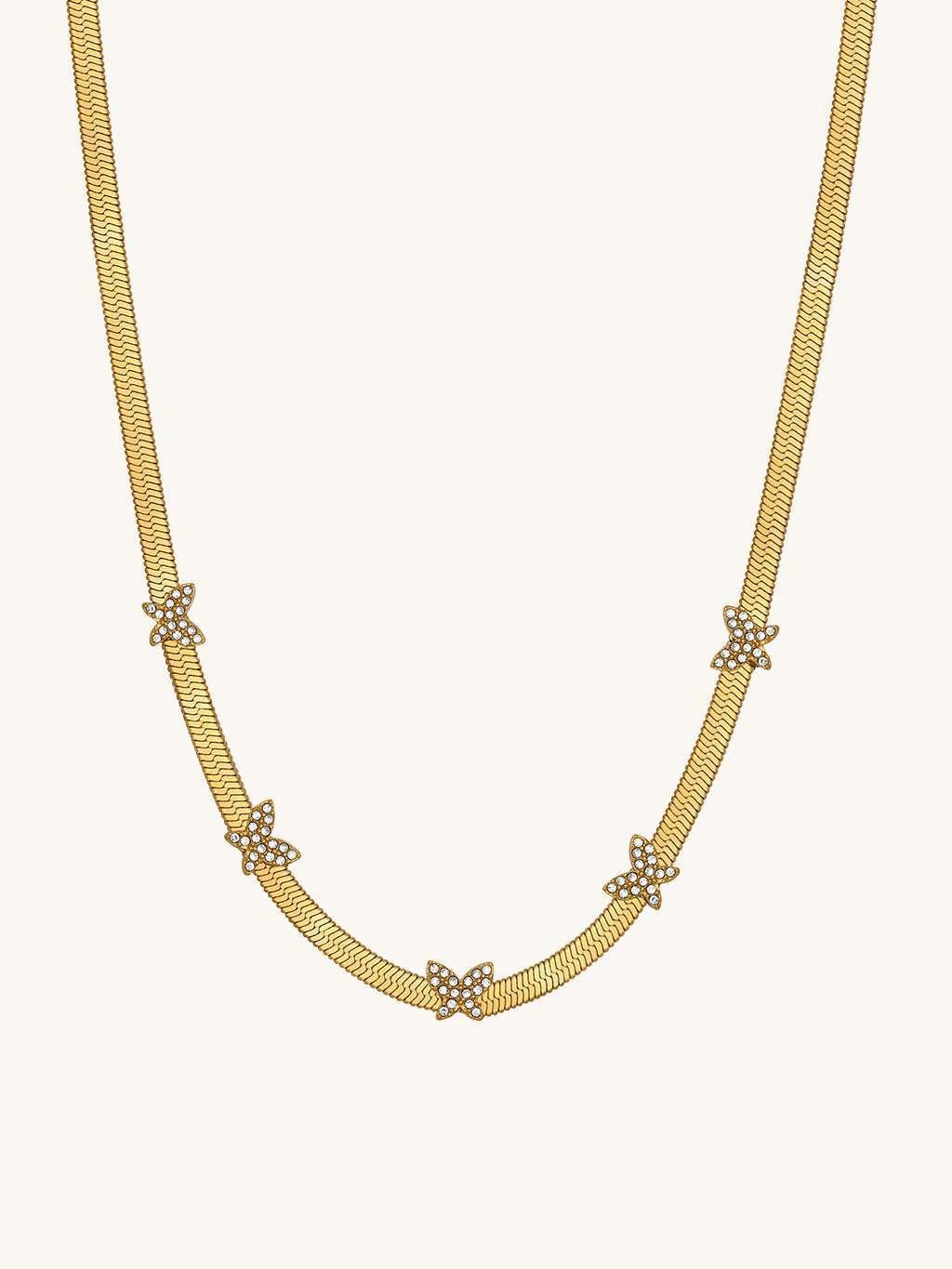 Delicate Butterfly Halskette Gold - Dorose | Wasserfester Schmuck, 18K vergoldet