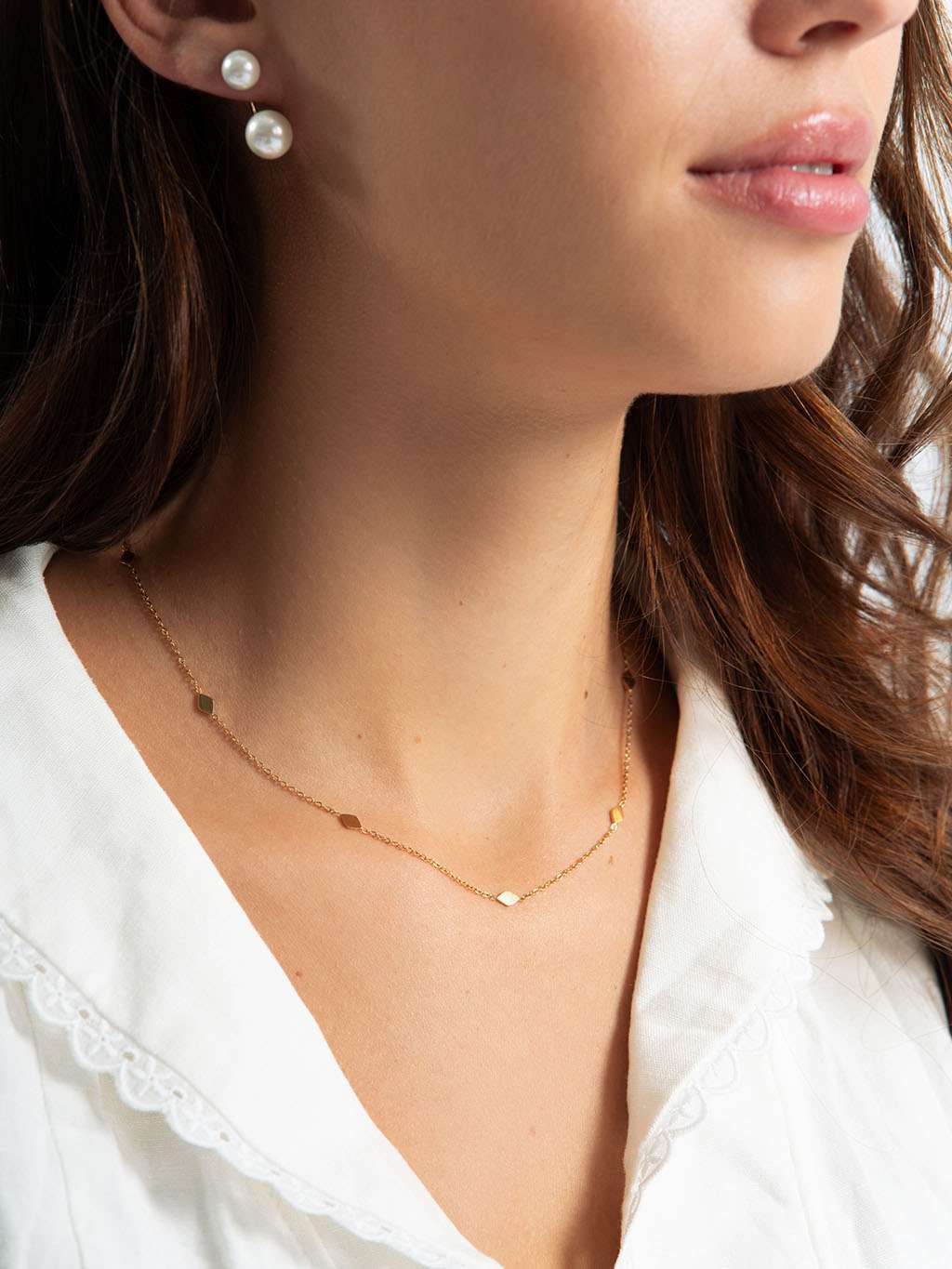 Diamond - Shaped Kette Gold - Dorose | Wasserfester Schmuck, 18K vergoldet