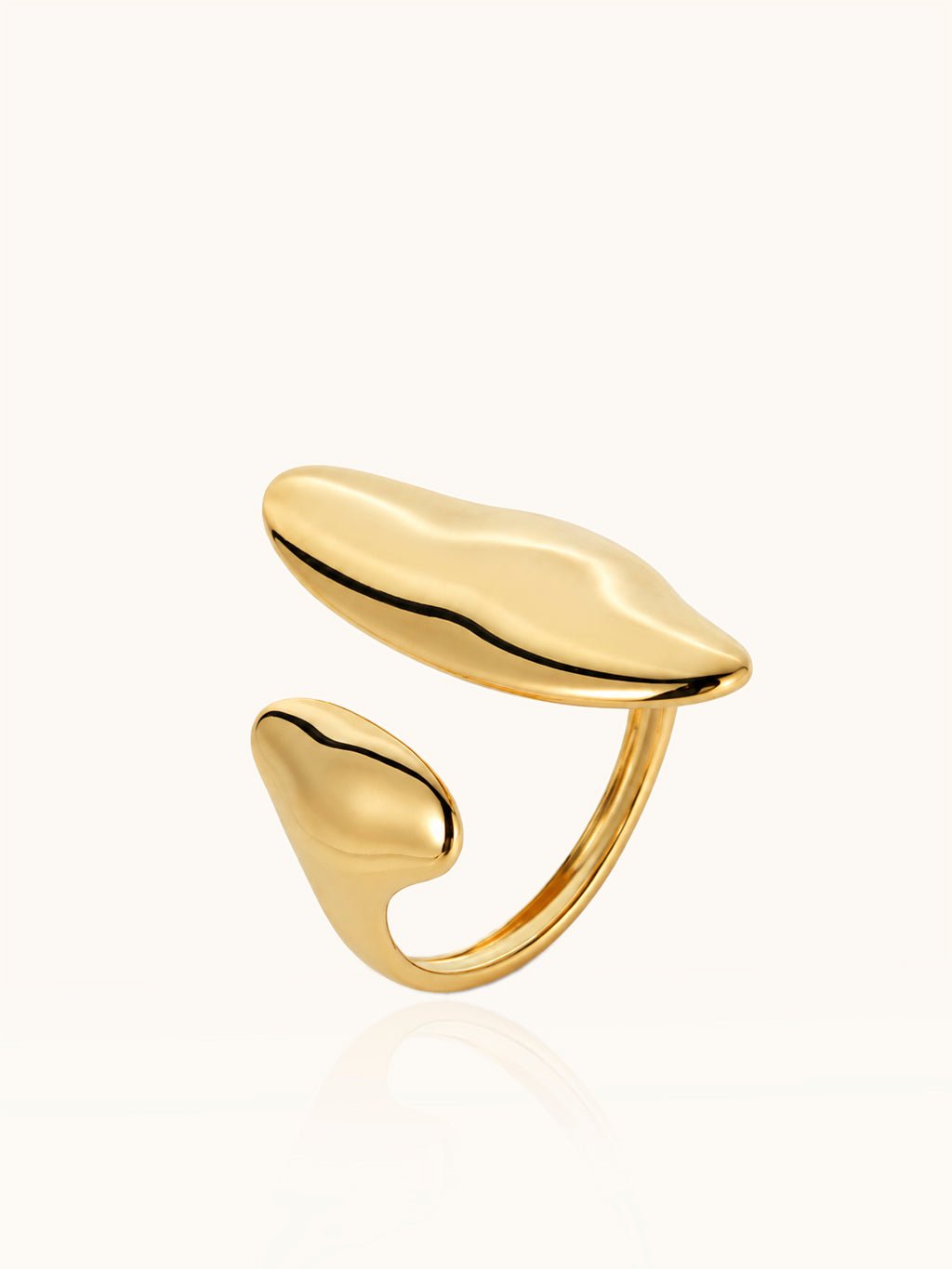 Doppel Tropfen Ring Gold - Dorose | Wasserresistent, kein Verfärben