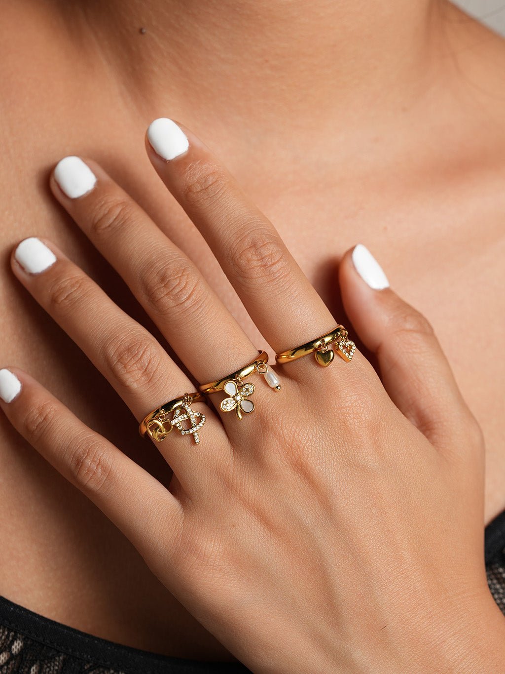 Doppelherz Ring Gold - Dorose | Wasserresistent, kein Verfärben