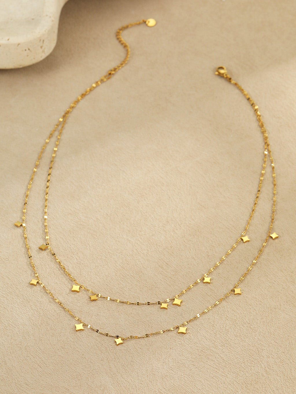 Doppelkette mit Sternen - Anhängern Gold - Dorose | Wasserresistent, kein Verfärben