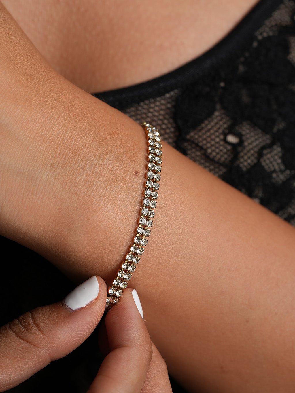 Doppelte Tennis - Armband Gold - Dorose | Wasserresistent, kein Verfärben