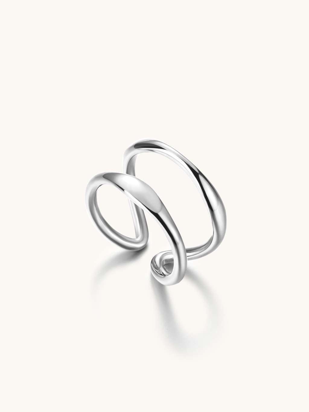 Double Plat Ring Gold & Silber - Dorose | Wasserfester Schmuck, 18K vergoldet
