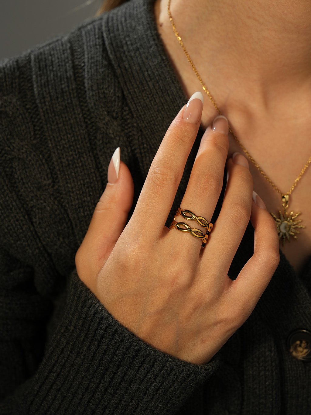 Double - Row Ring - Dorose | Wasserresistent, kein Verfärben