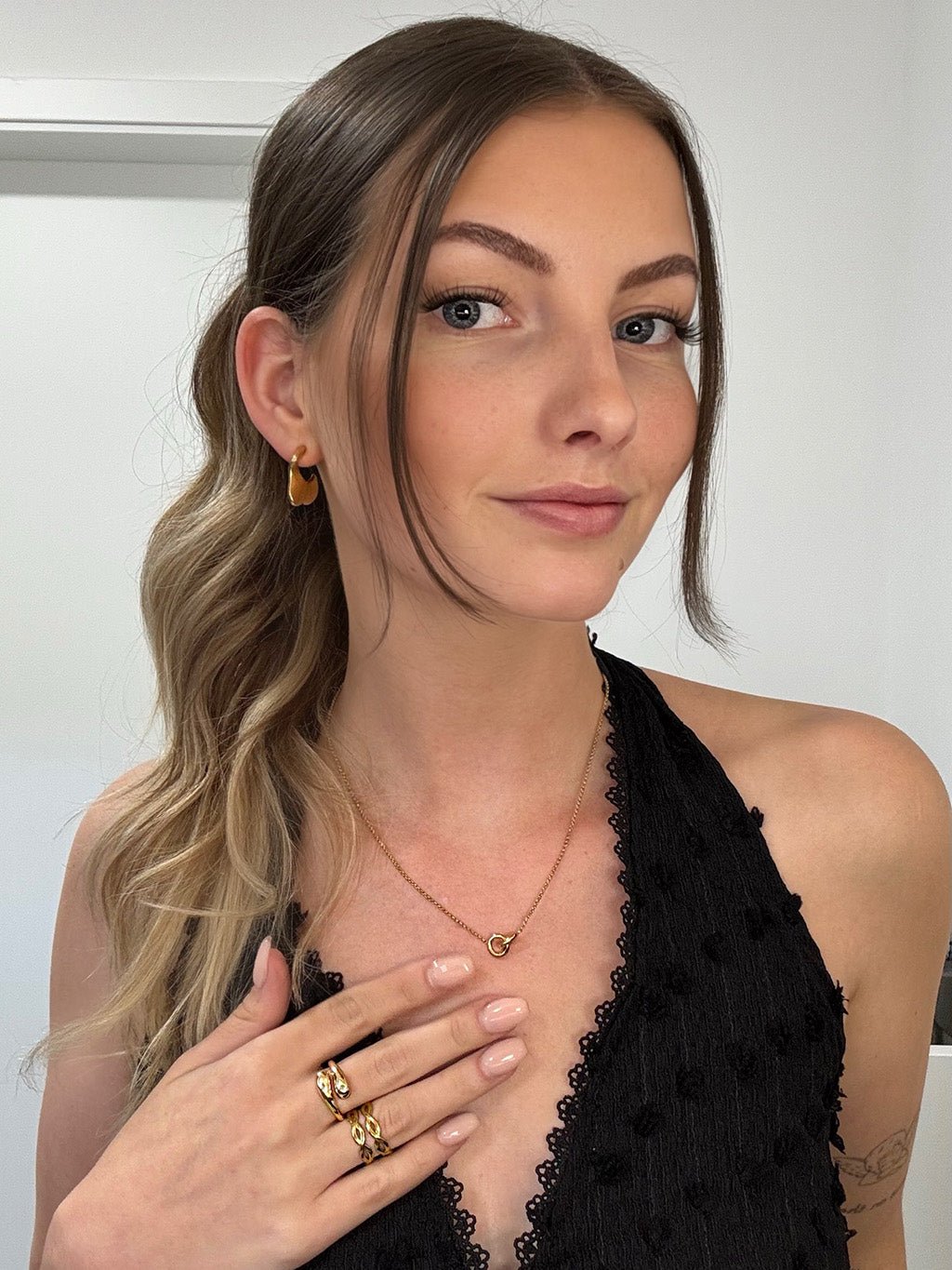 Double Twist Ring Gold - Dorose | Wasserfester Schmuck, 18K vergoldet