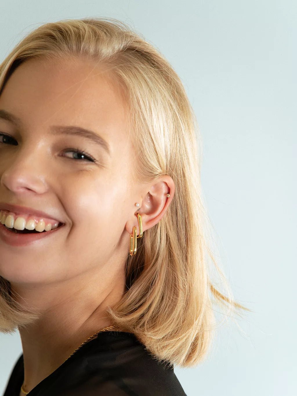 E Ohrringe Gold - Dorose | Wasserfester Schmuck, 18K vergoldet