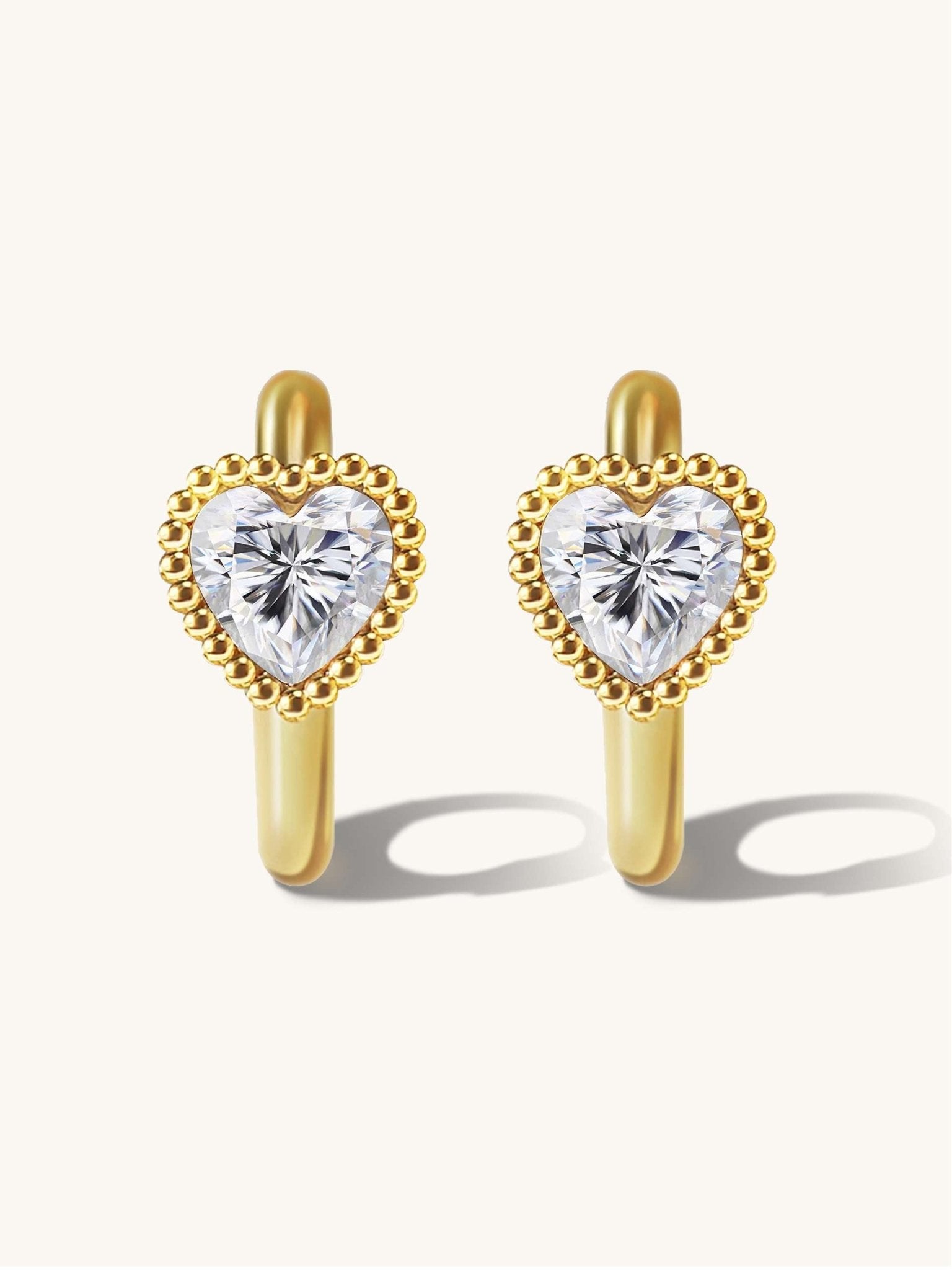 Elegance Heart Ohrringe Gold - Dorose | Wasserfester Schmuck, 18K vergoldet