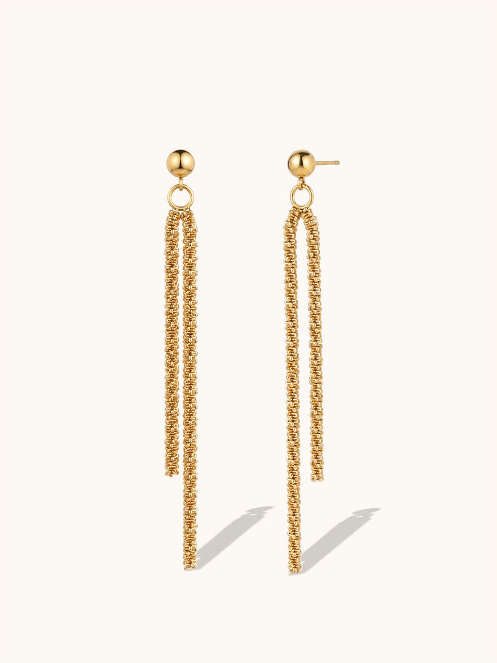 Elegante Quasten Ohrringe Gold - Dorose | Wasserresistent, kein Verfärben