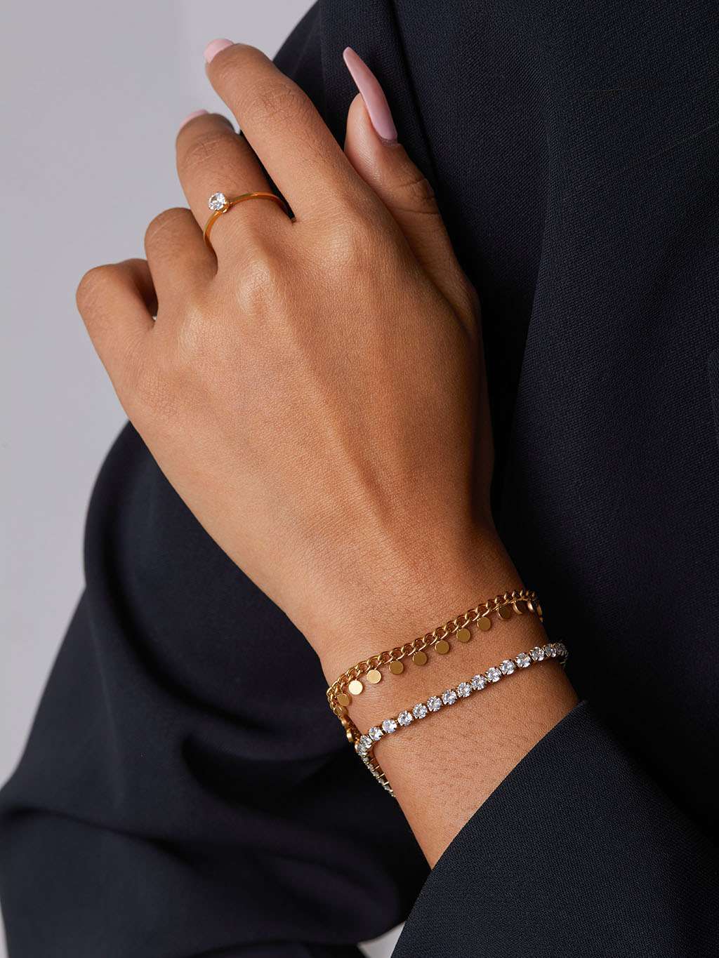 Engage Ring mit Zirkonia Gold - Dorose | Wasserfester Schmuck, 18K vergoldet