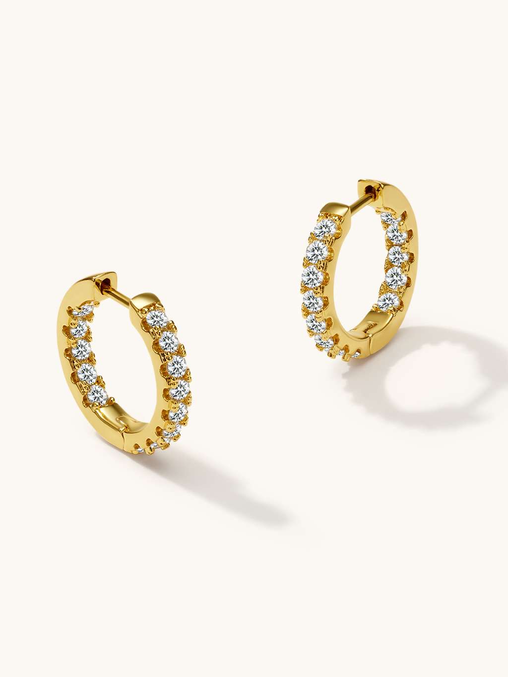 Eternity Hoop Creolen Ohrringe Gold - Dorose | Wasserfester Schmuck, 18K vergoldet