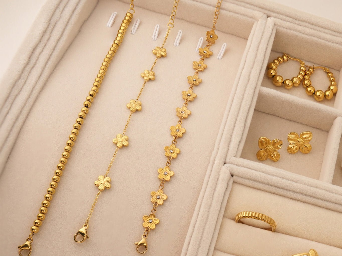 Exquisite Flower Armband Gold - Dorose | Wasserresistent, kein Verfärben