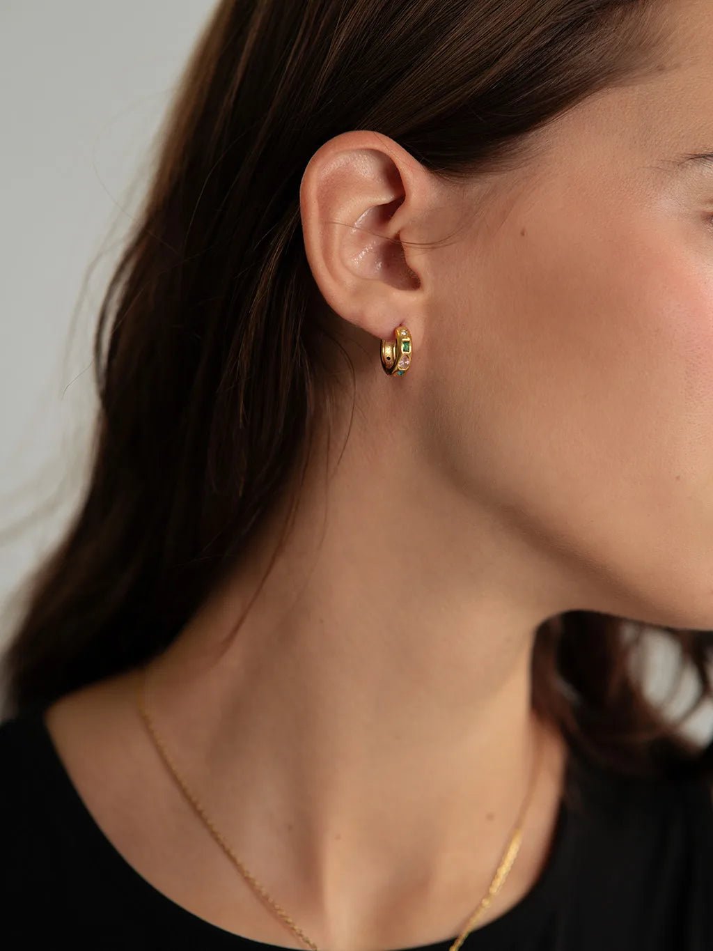 Fancy Hoop Ohrringe Gold - Dorose | Wasserfester Schmuck, 18K vergoldet