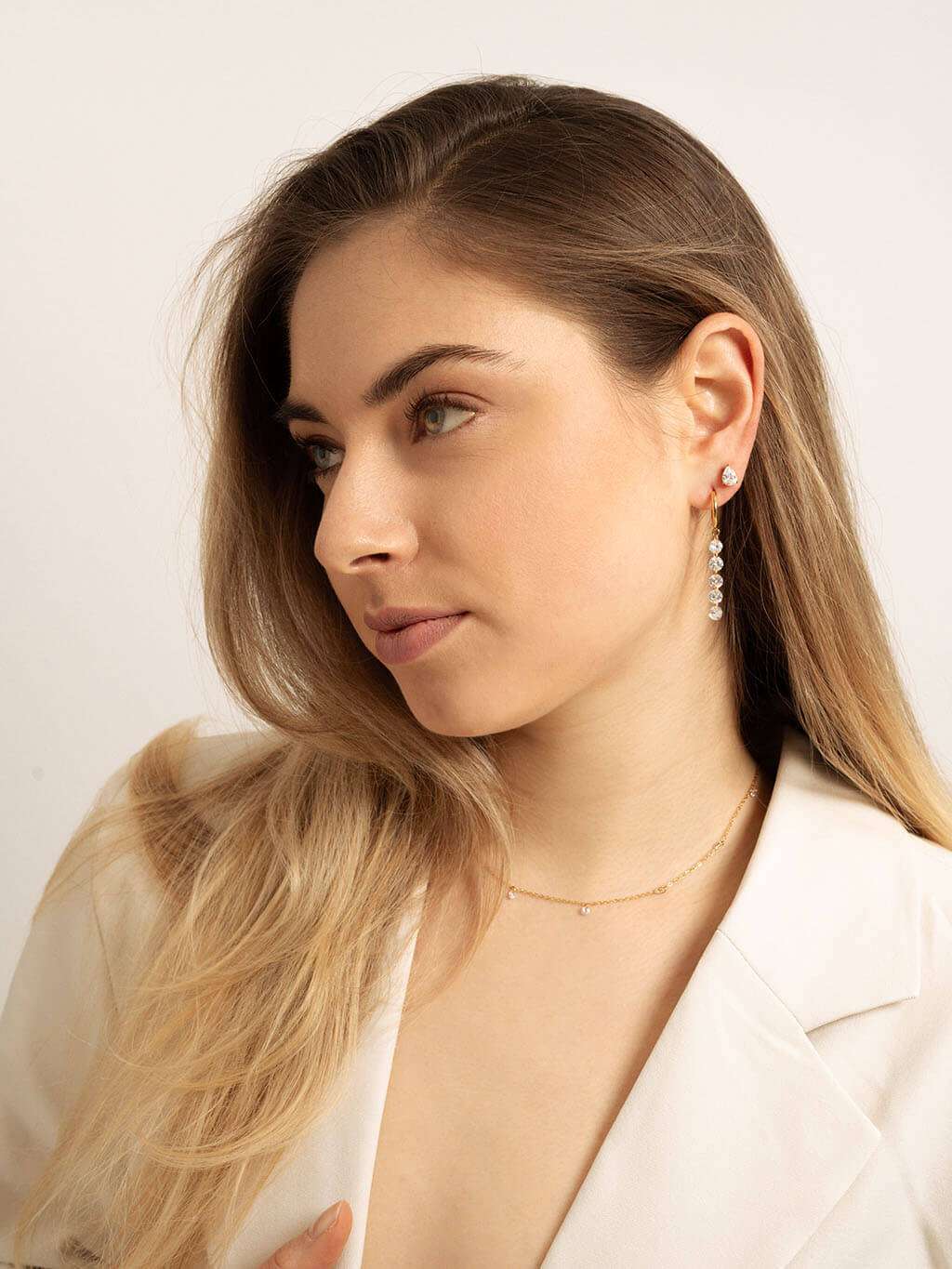 Five Shining Stars Hoop Ohrringe Gold - Dorose | Wasserfester Schmuck, 18K vergoldet