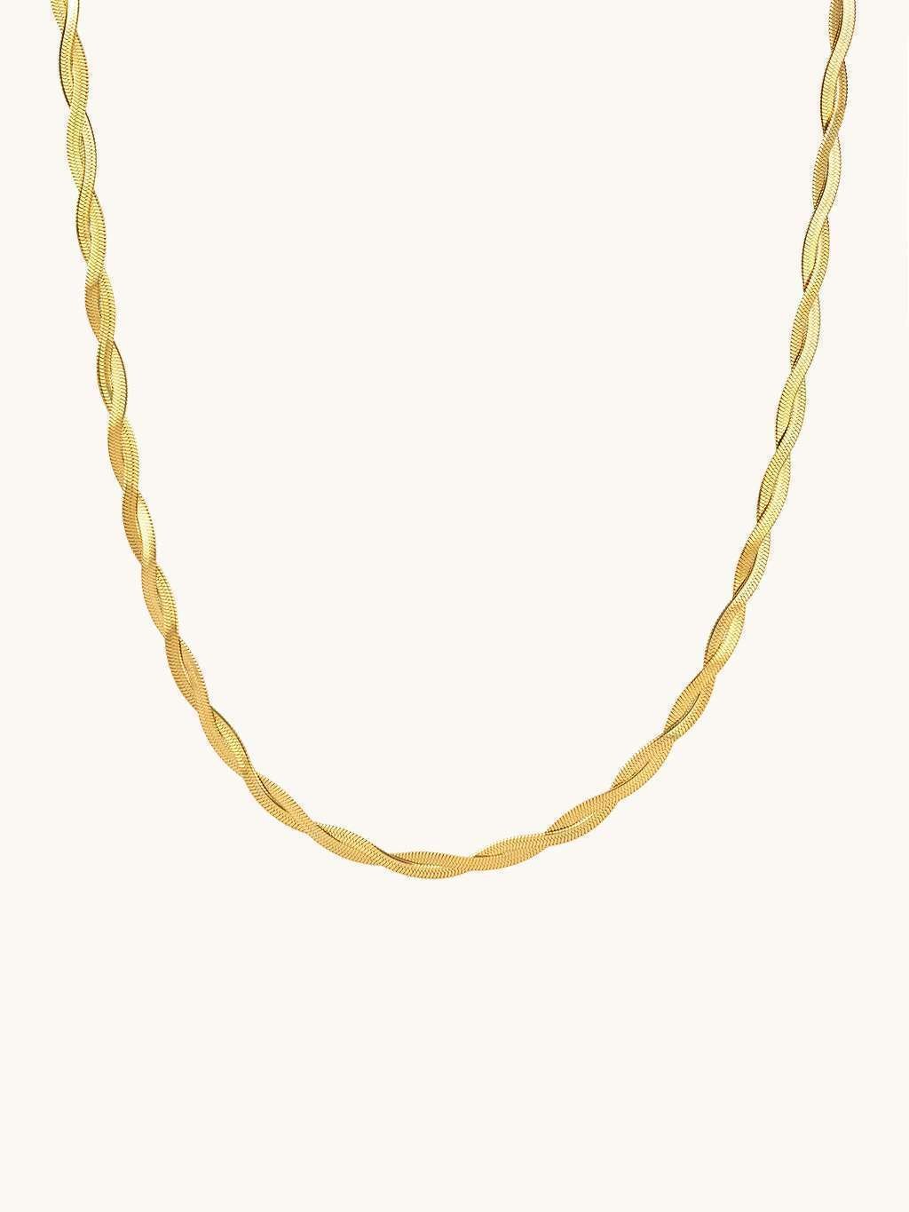 Flechtwerk - Halskette Gold - Dorose | Wasserfester Schmuck, 18K vergoldet