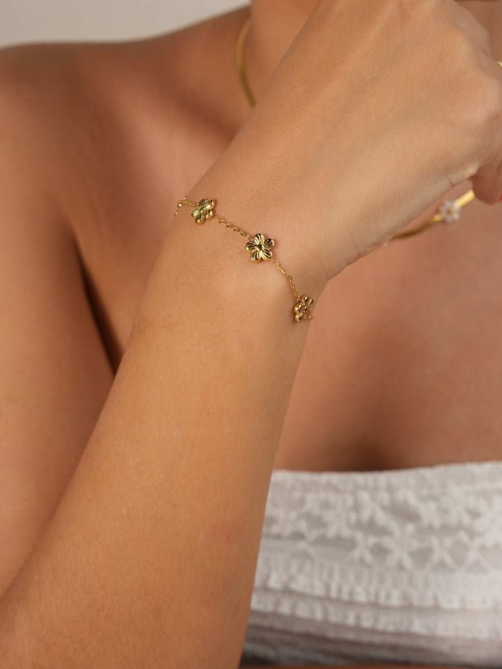 Flower Armband Gold - Dorose | Wasserresistent, kein Verfärben