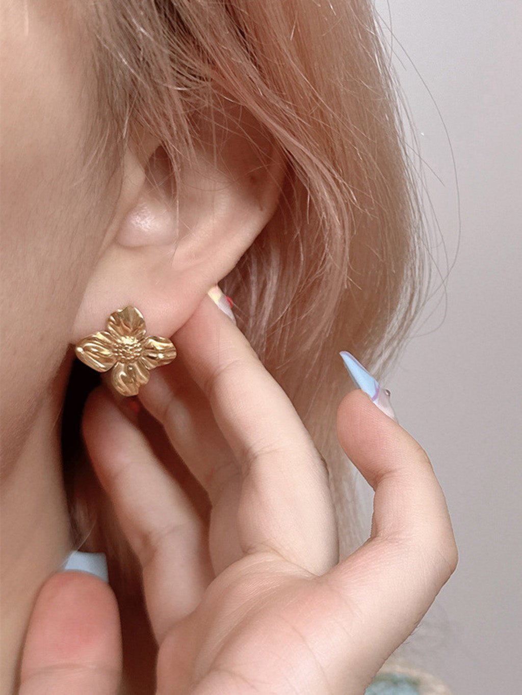 Flower Stud Gold - Dorose | Wasserresistent, kein Verfärben