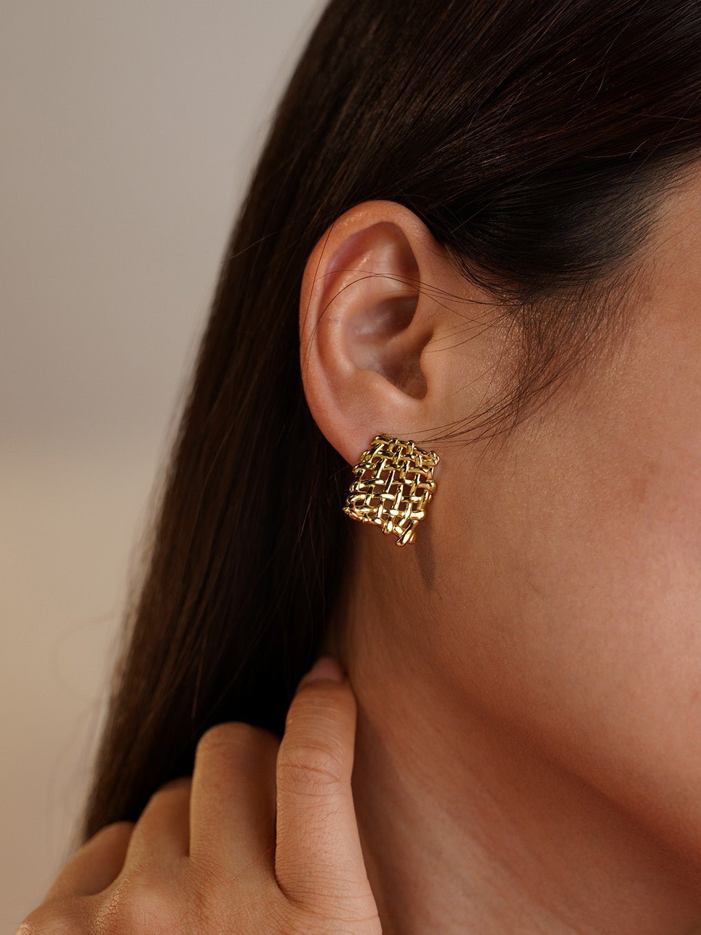 Flowing Mesh Glow Ohrringe Gold - Dorose | Wasserresistent, kein Verfärben