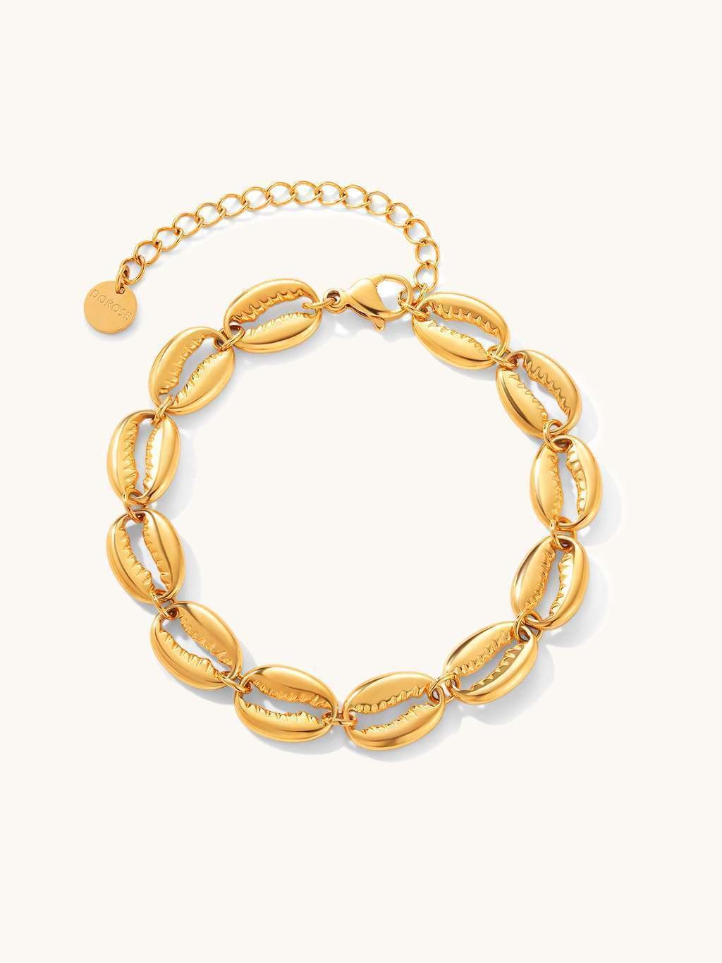 Full Shell Armband Gold - Dorose | Wasserfester Schmuck, 18K vergoldet